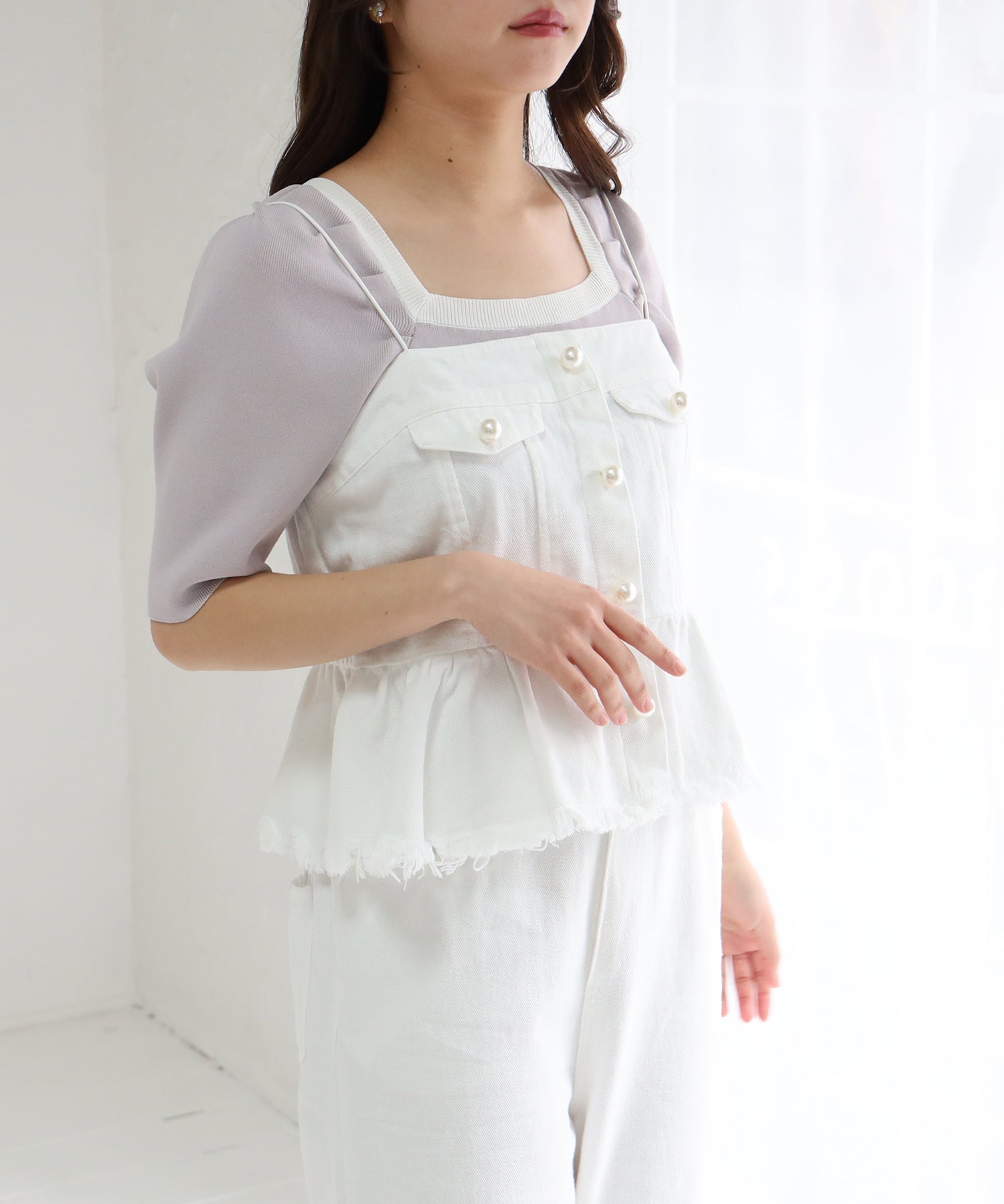 ホワイト model:155 着用サイズ:M