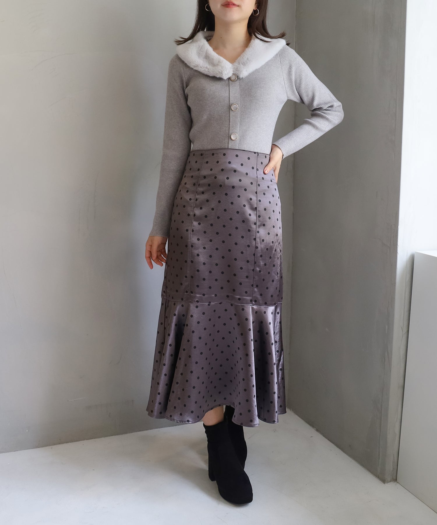 ライトグレー model:156 着用サイズ:M