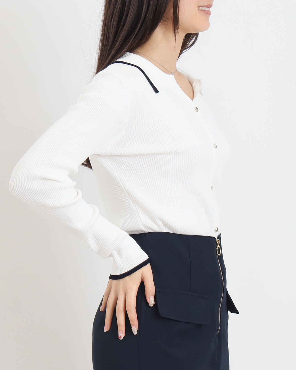 ホワイト model:160 着用サイズ:M