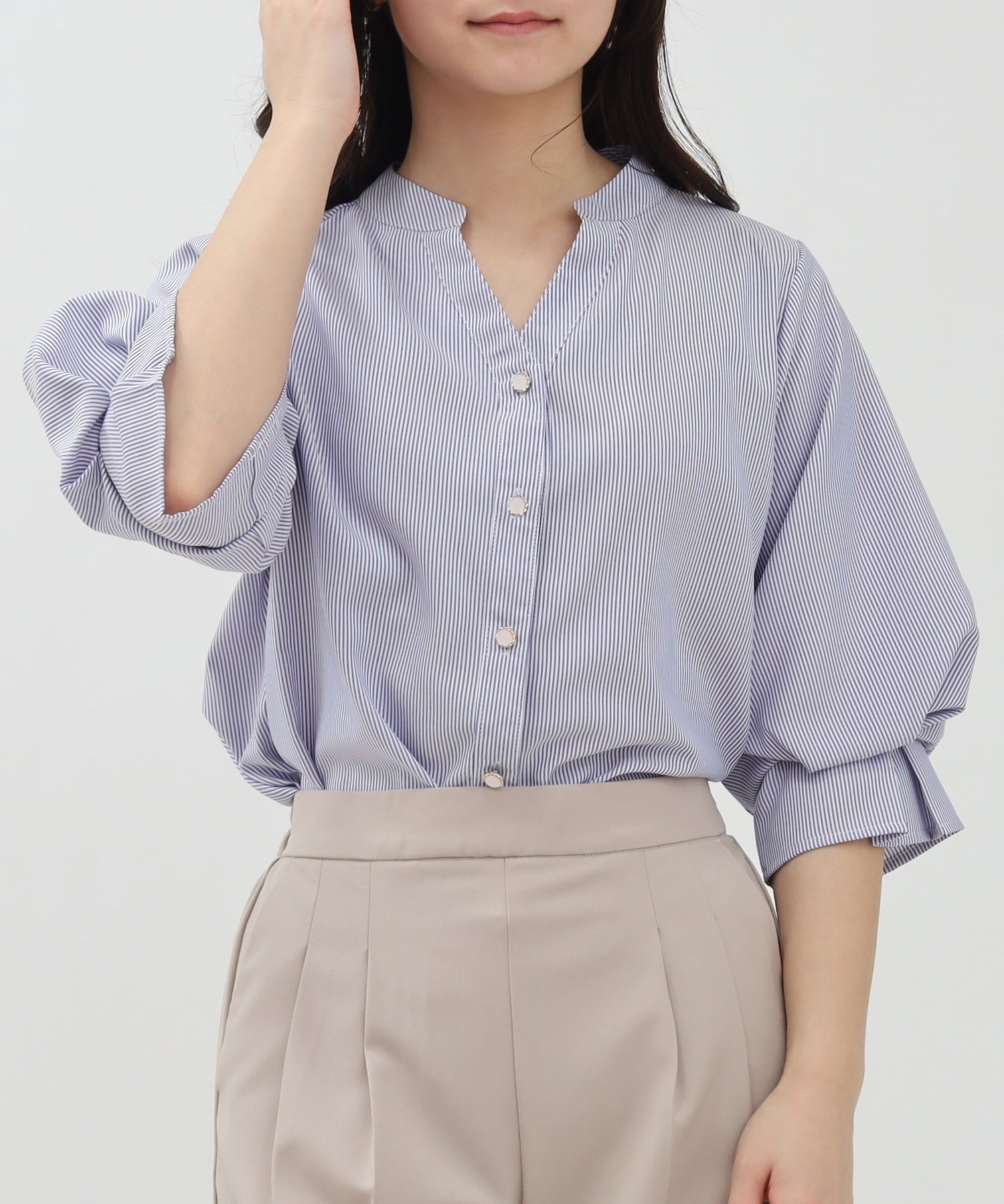 ホワイト×ブルー model:160 着用サイズ:M