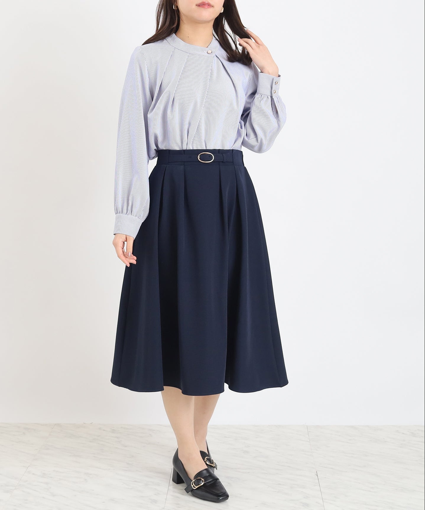 ホワイト×ブルー model:156 着用サイズ:M