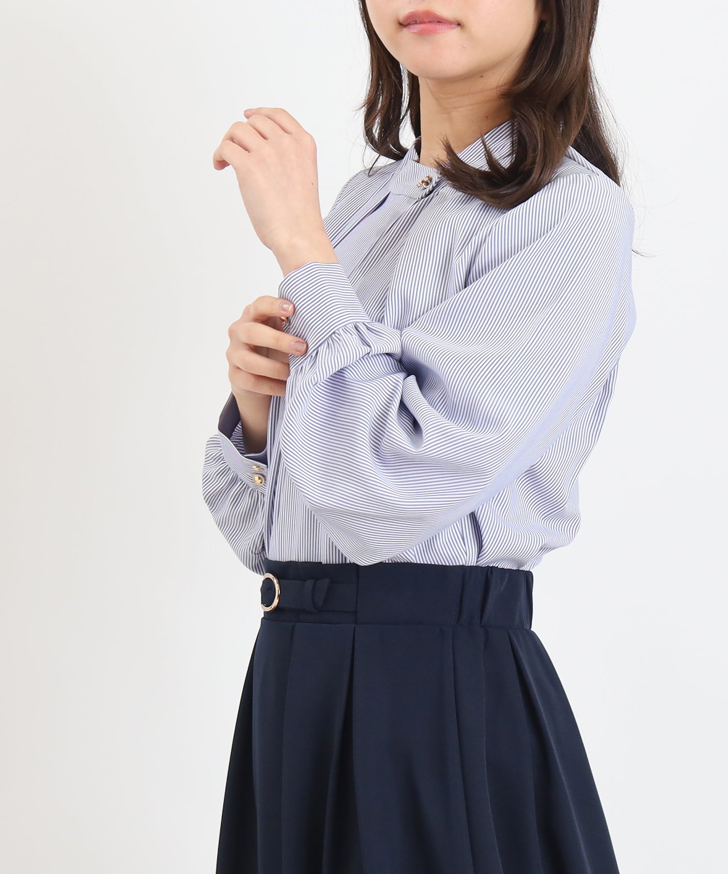 ホワイト×ブルー model:156 着用サイズ:M