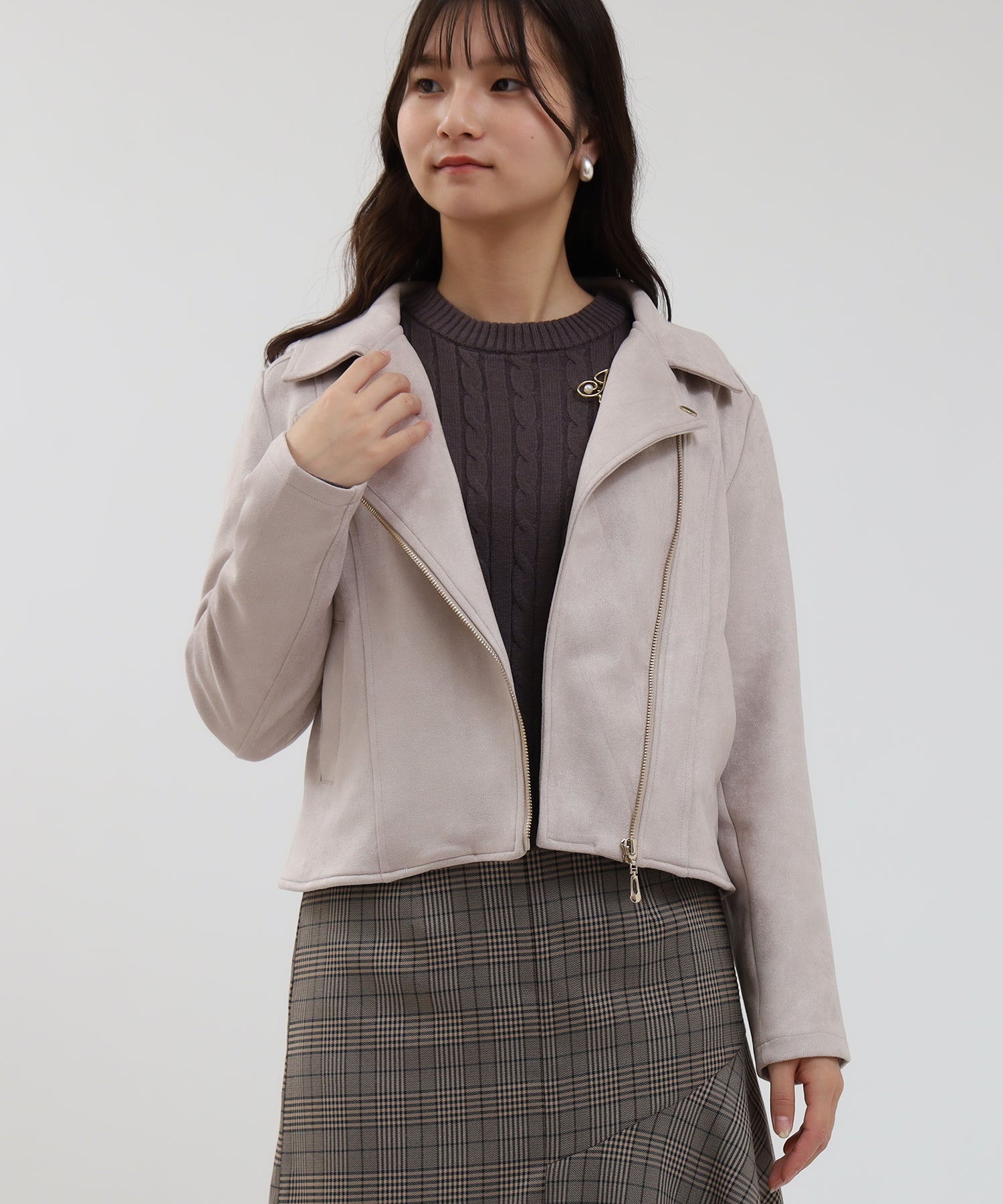 グレージュ model:160 着用サイズ:M