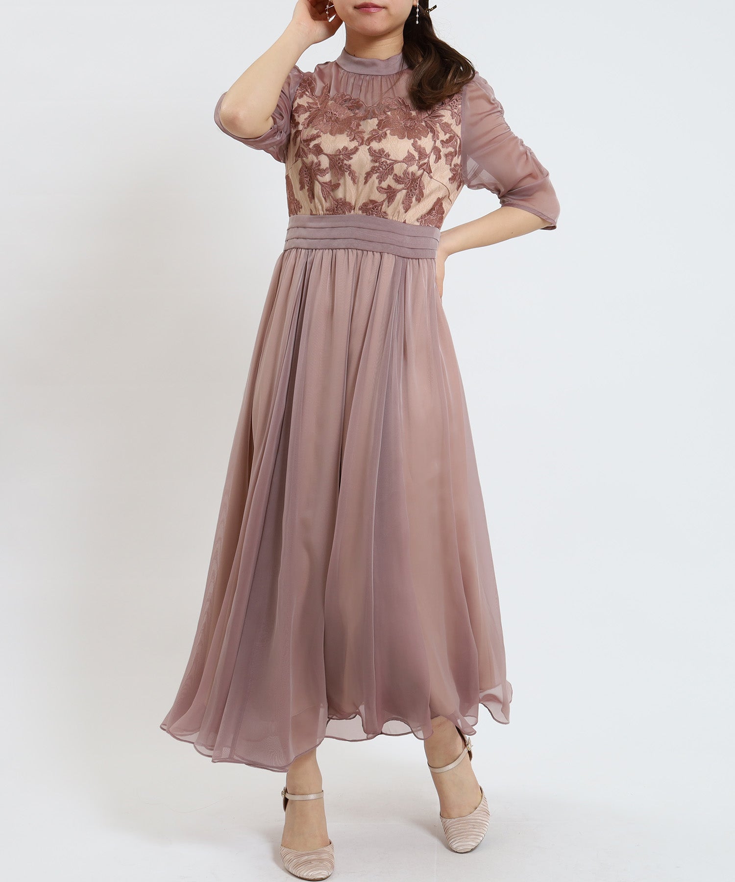 ピンク model:155cm/骨格ウェーブ 着用サイズ:M