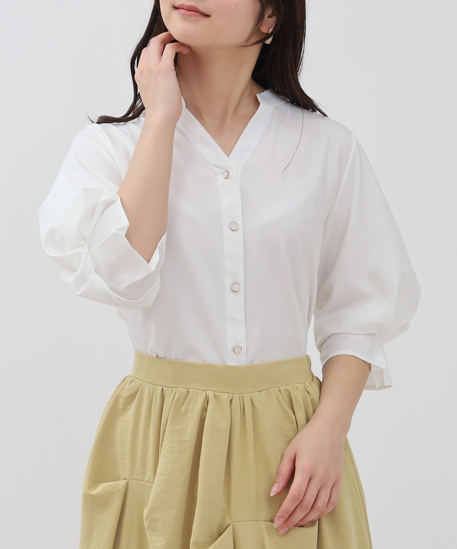 ホワイト model:160 着用サイズ:M