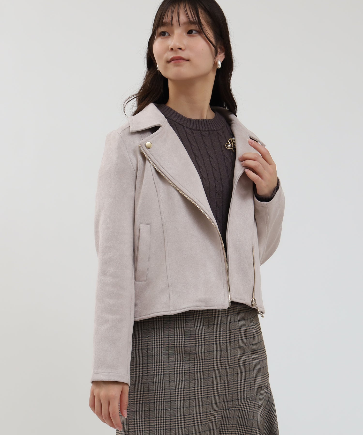 グレージュ model:160 着用サイズ:M