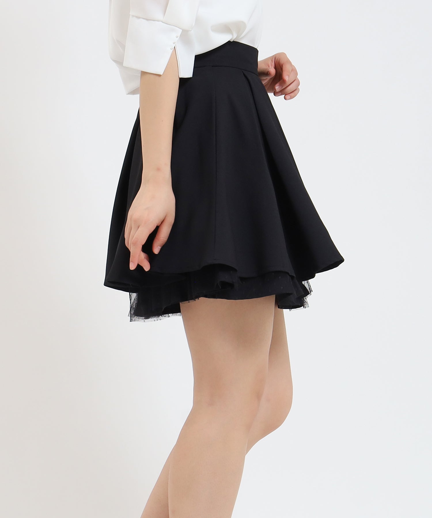 ブラック model:155cm/骨格ウェーブ 着用サイズ:S