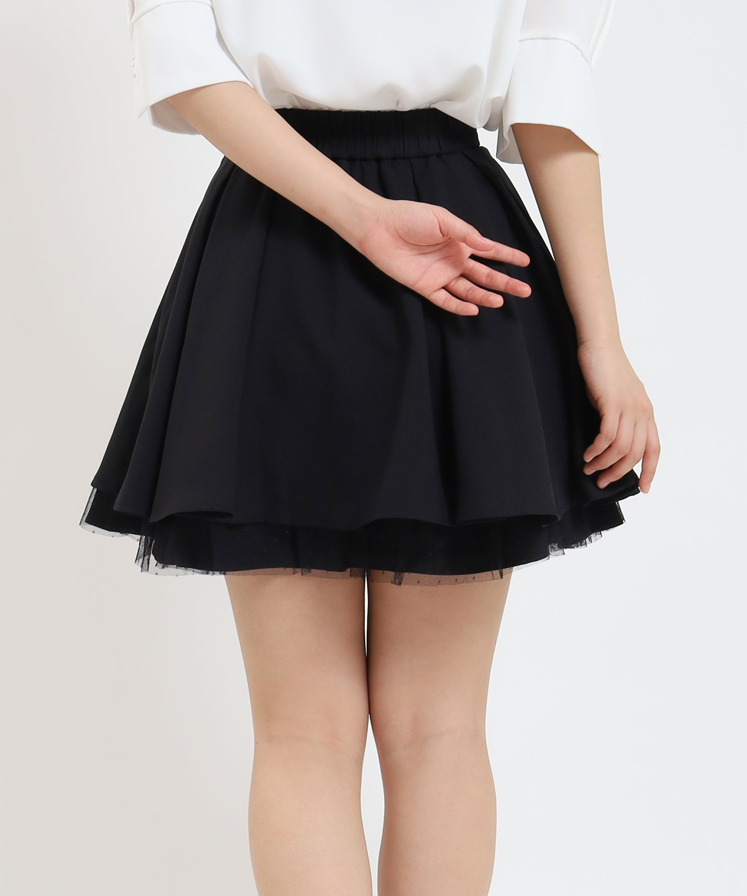 ブラック model:155cm/骨格ウェーブ 着用サイズ:S