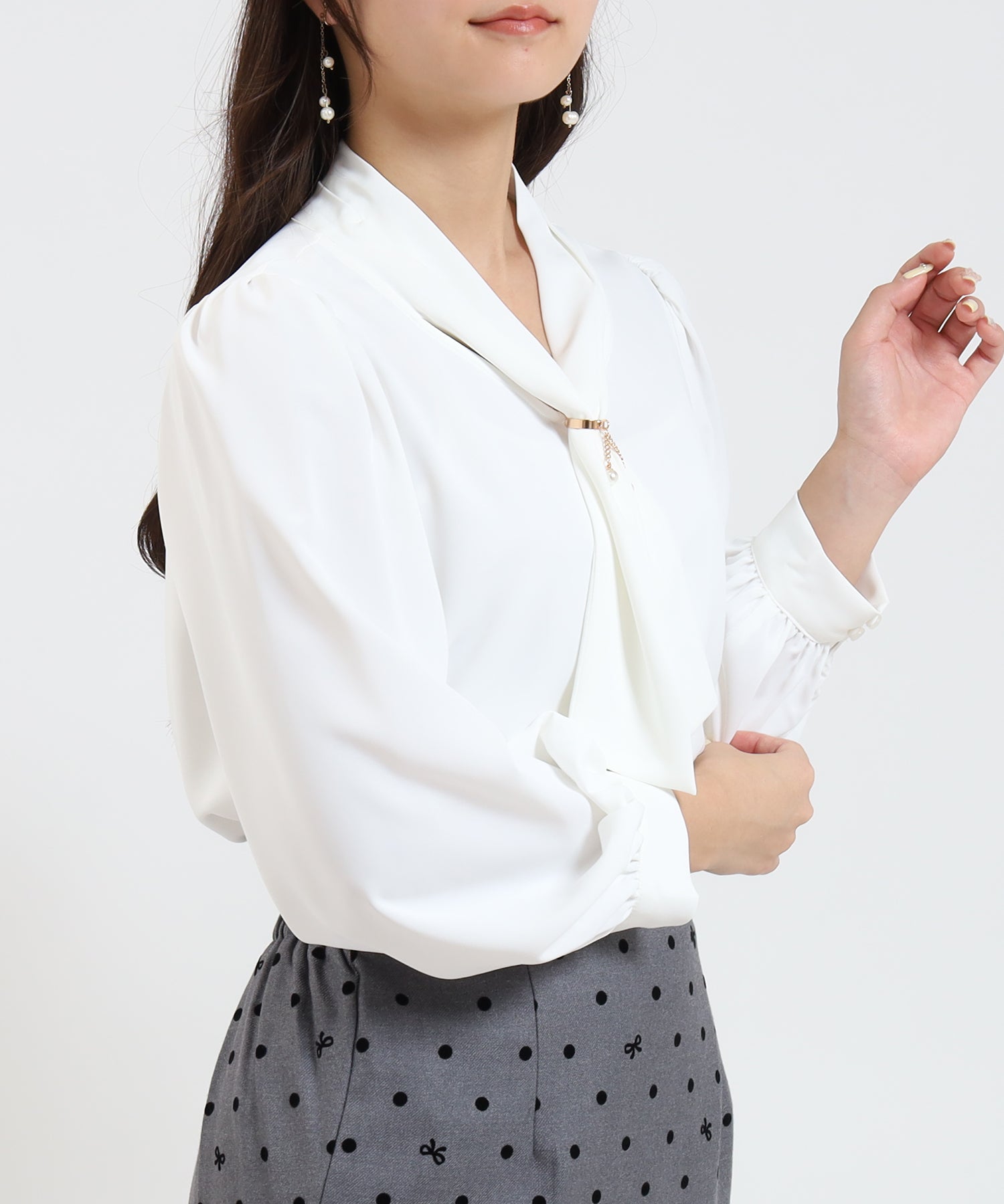 ホワイト model:160 着用サイズ:M