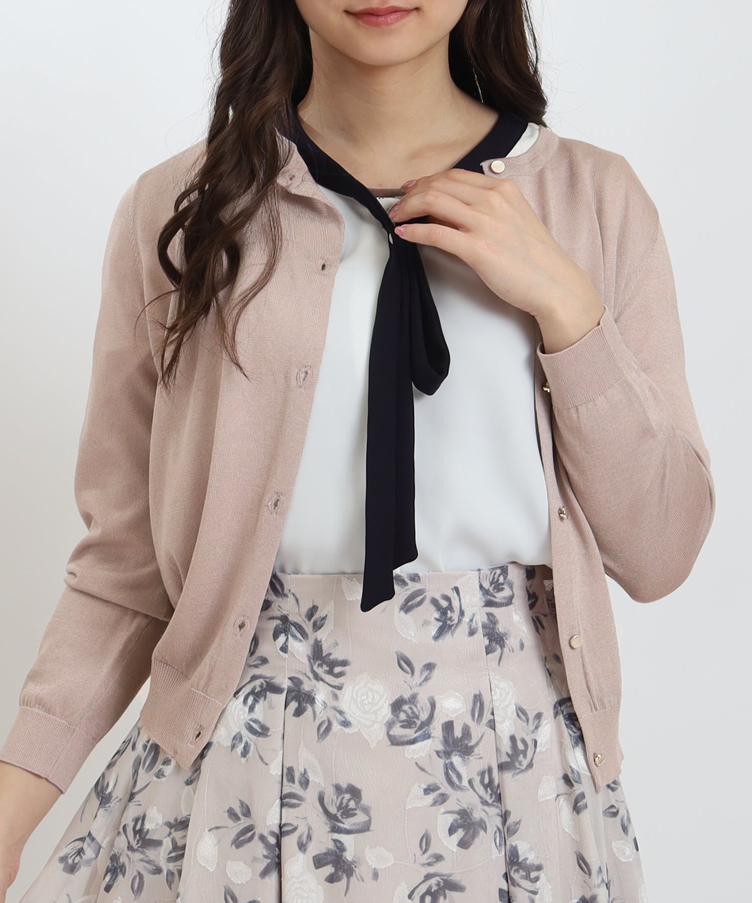 ピンクベージュ model:160cm 着用サイズ:M