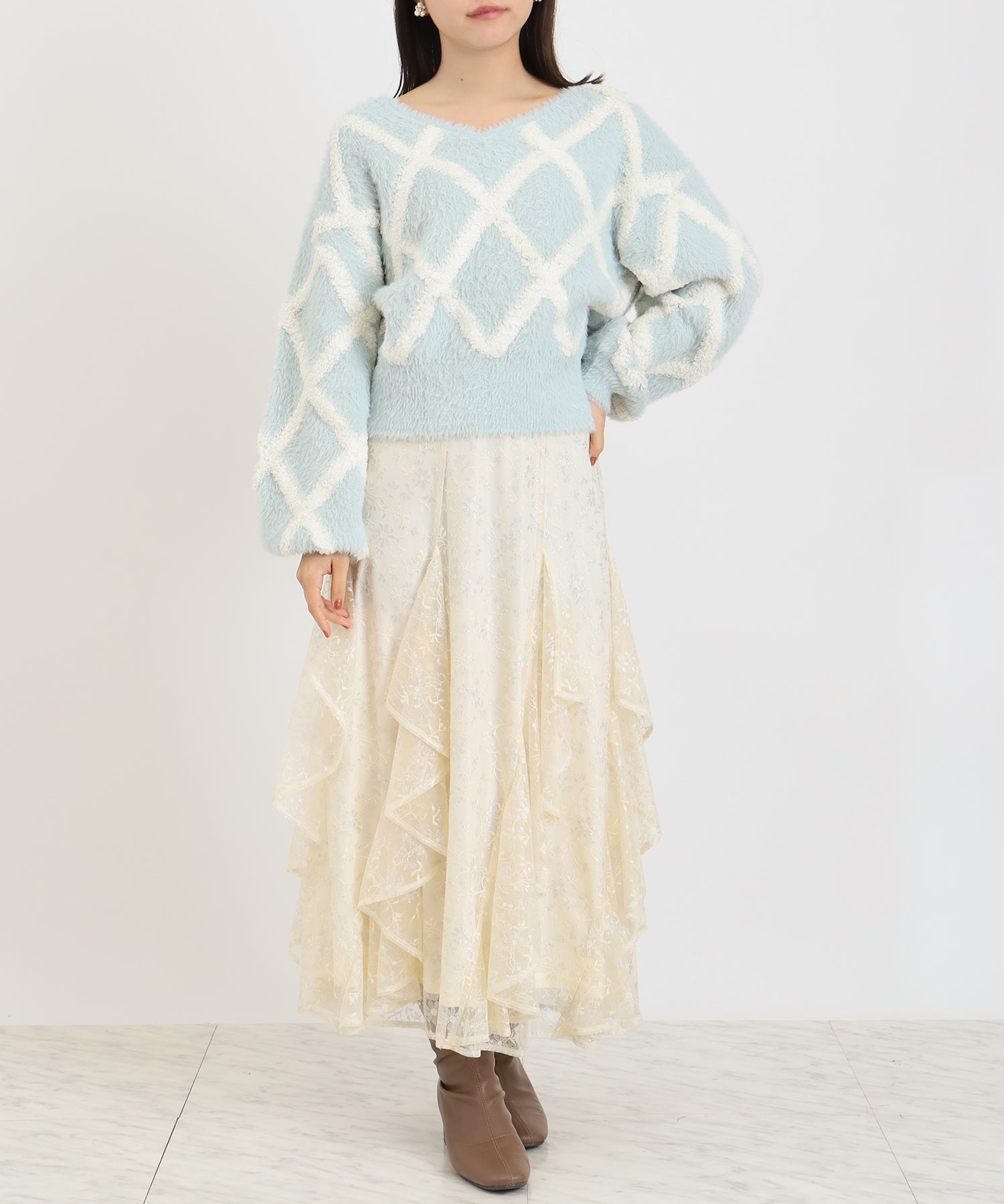 ブルー model:156 着用サイズ:M