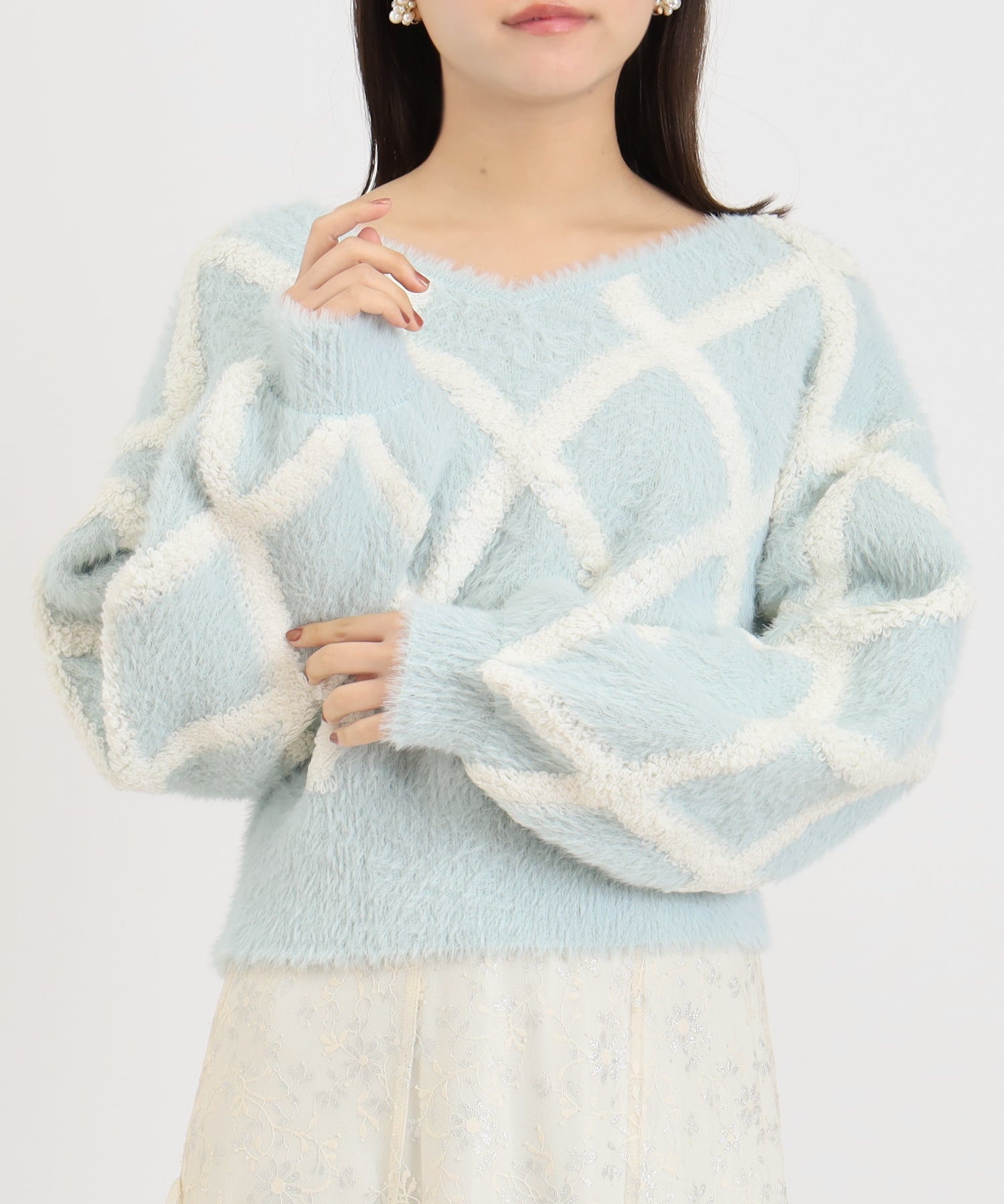 ブルー model:156 着用サイズ:M