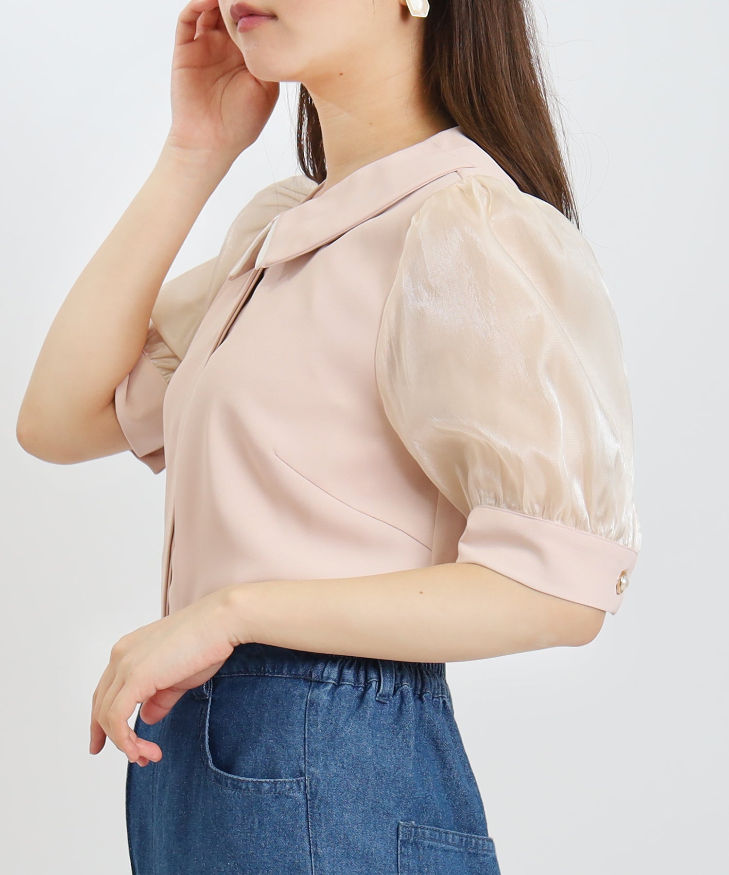 ピンクベージュ model:156 着用サイズ:M