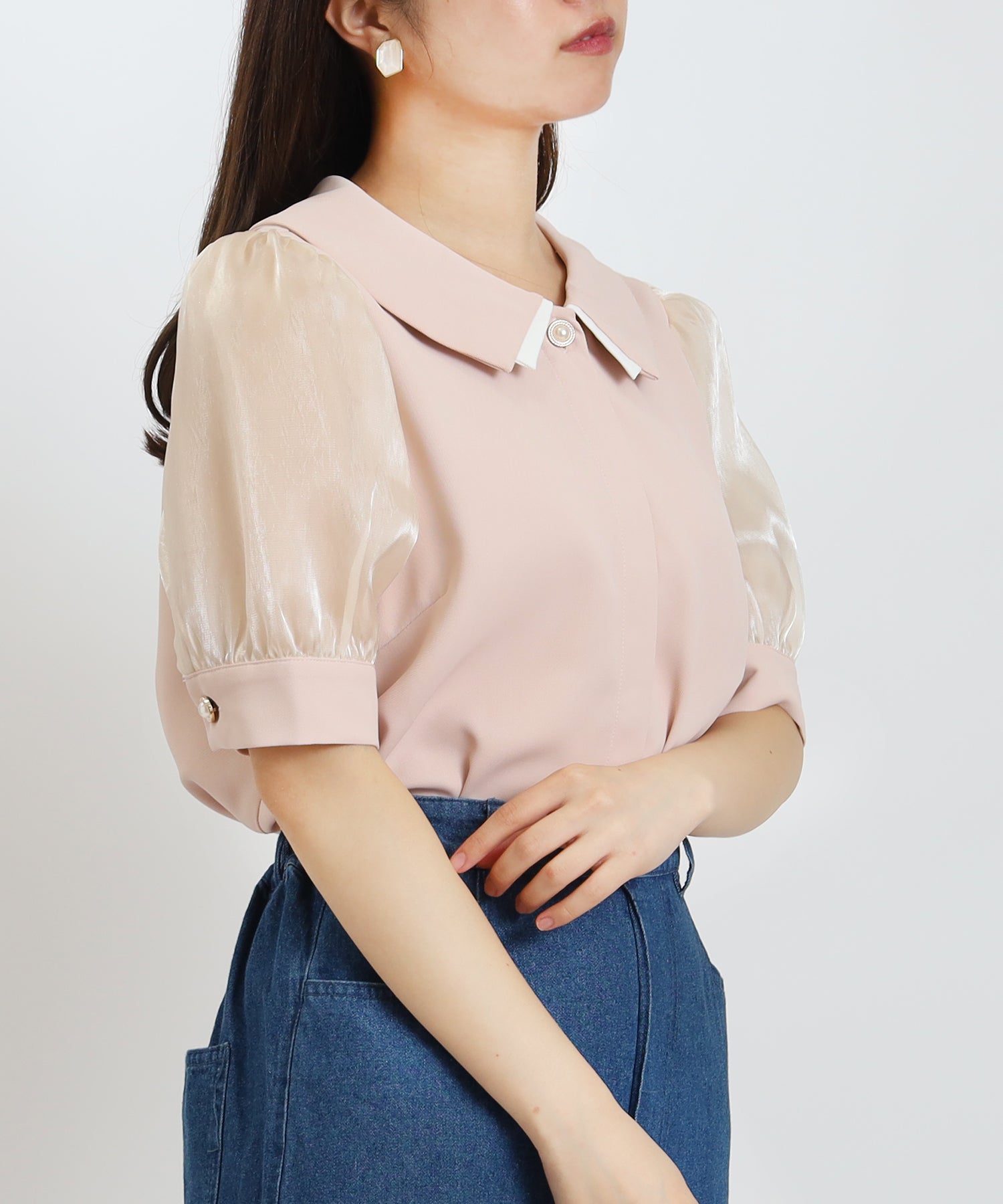 ピンクベージュ model:156 着用サイズ:M
