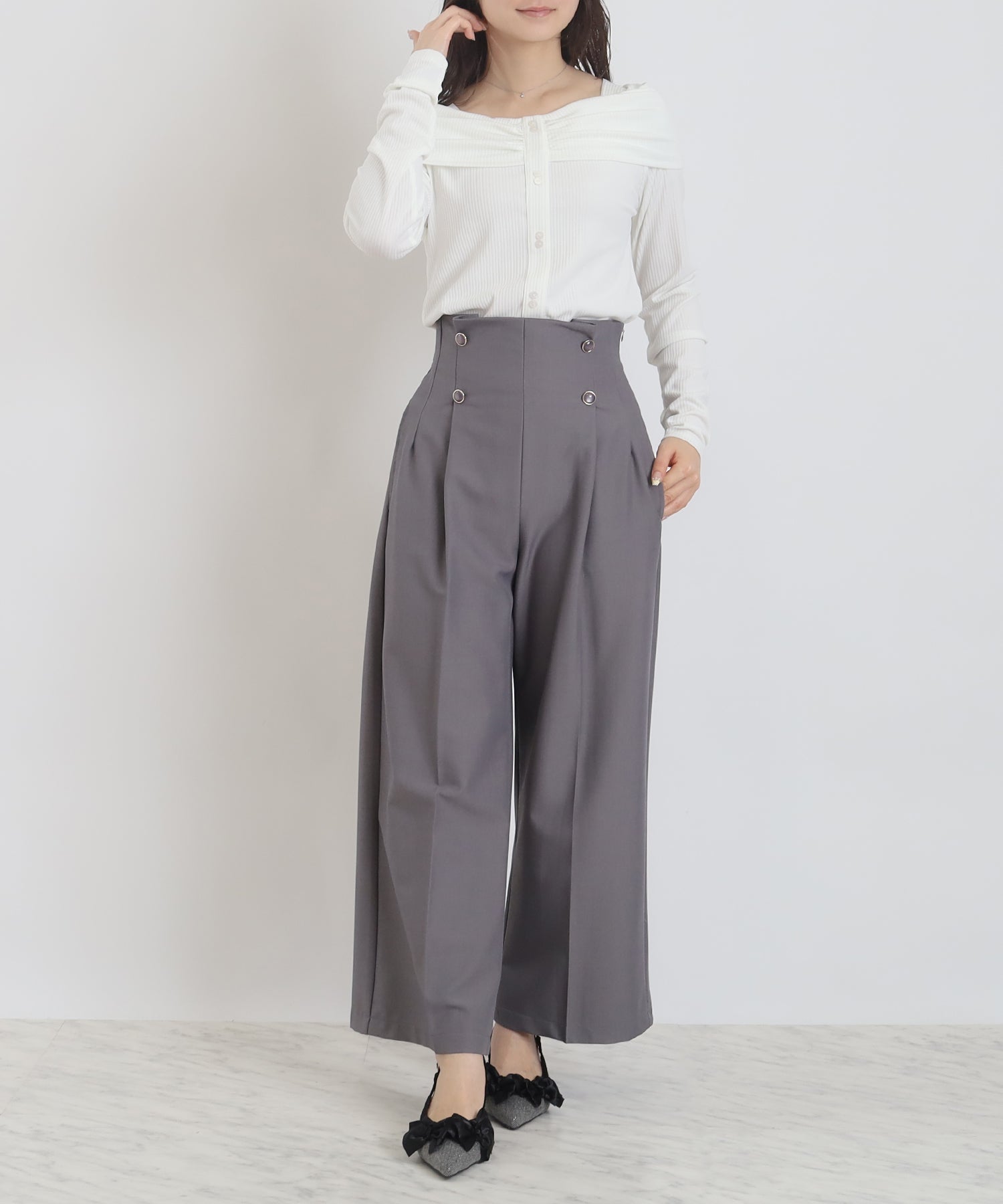 ホワイト model:160 着用サイズ:M