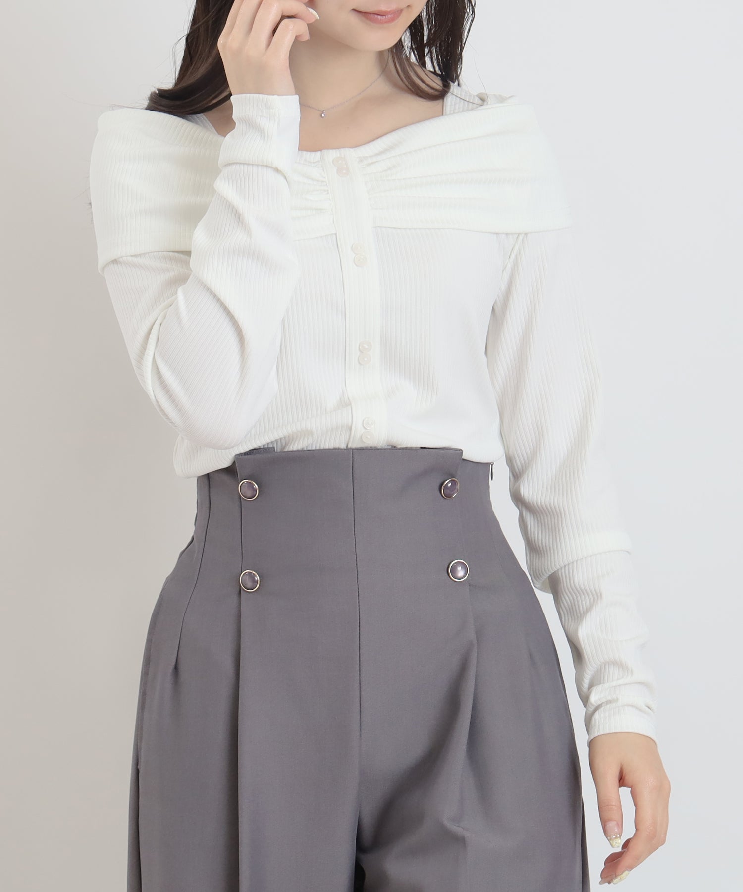 ホワイト model:160 着用サイズ:M