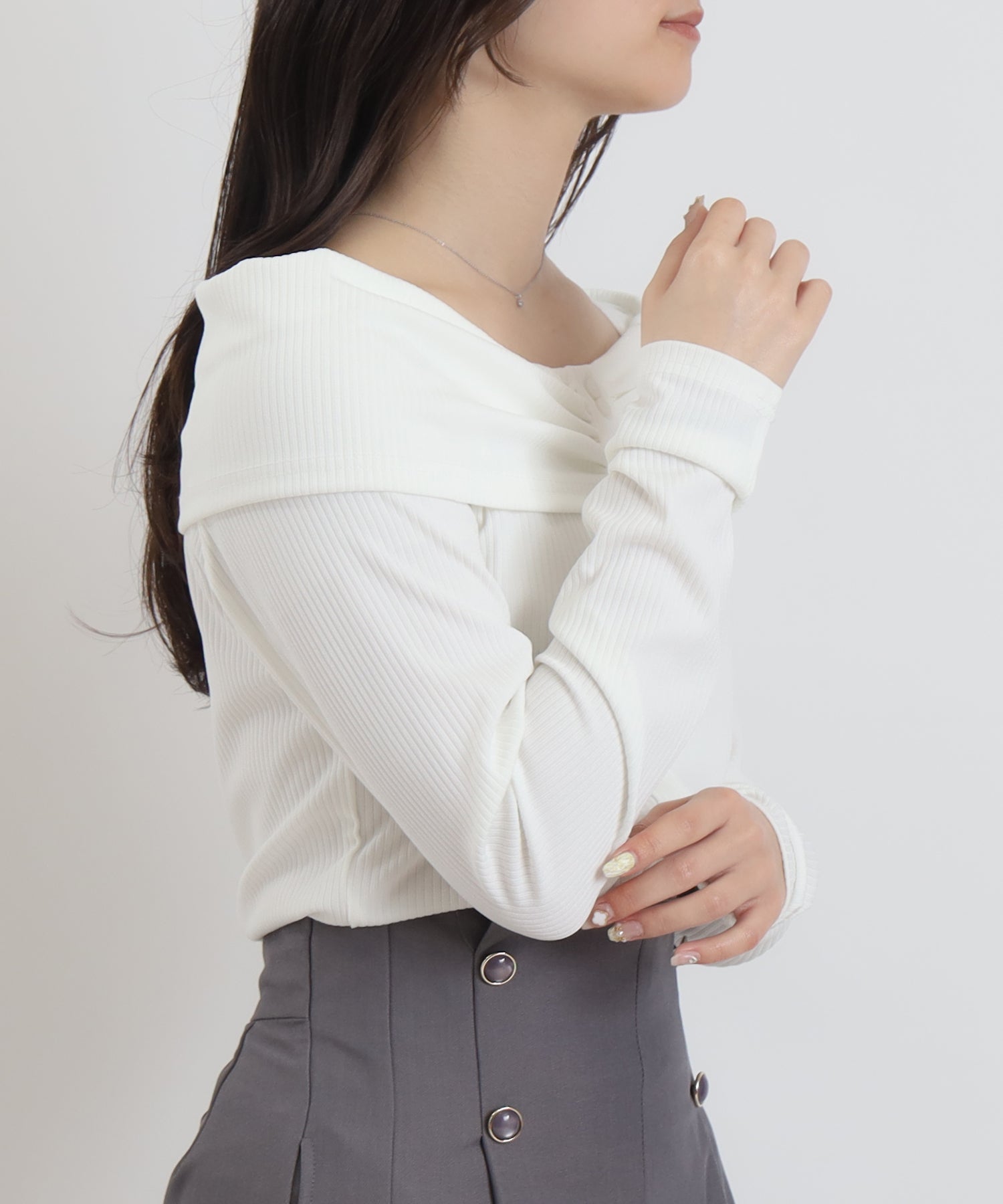 ホワイト model:160 着用サイズ:M