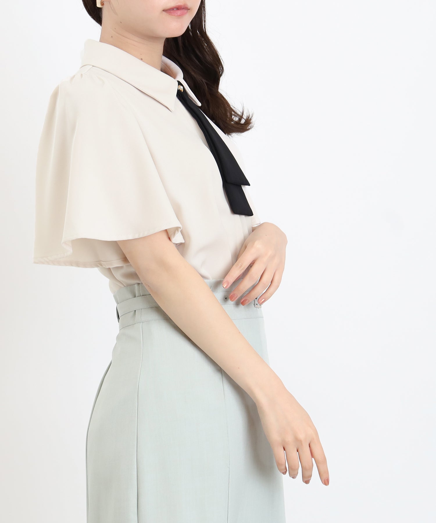 ピンクベージュ model:156 着用サイズ:S