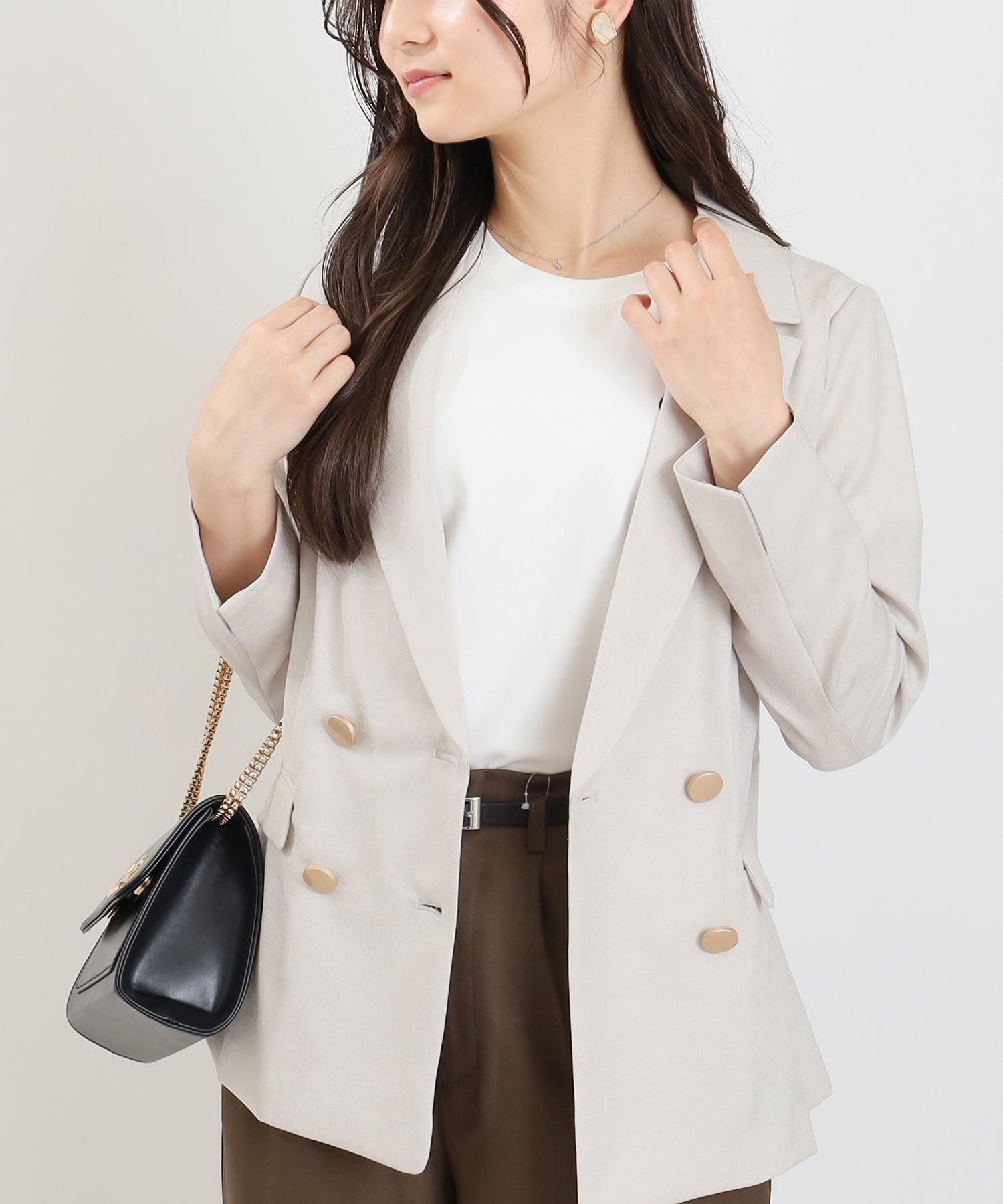 ライトグレー model:160cm 着用サイズ:S