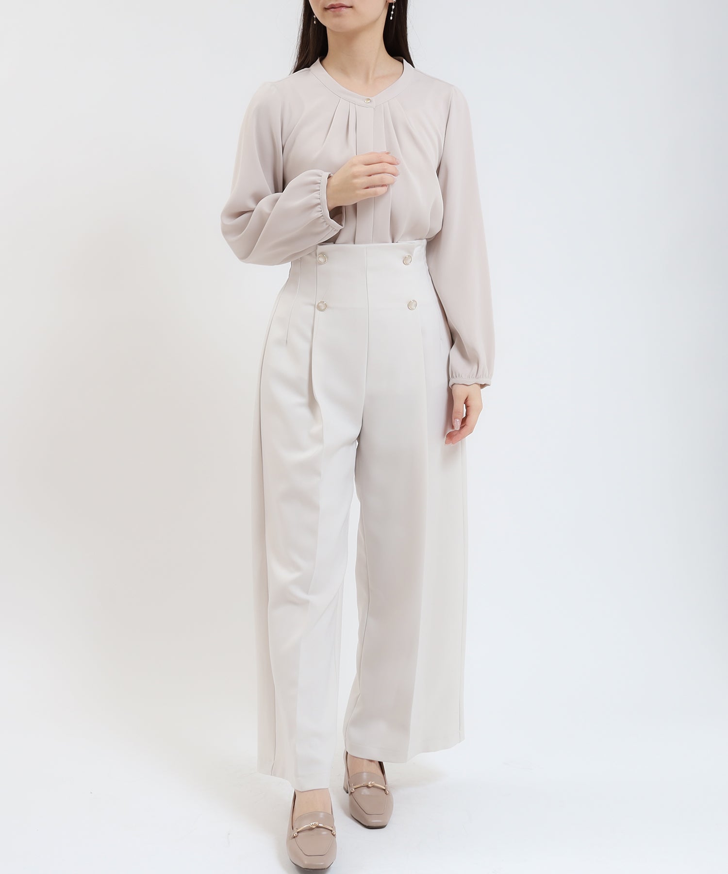 グレージュ model:160cm 着用サイズ:M