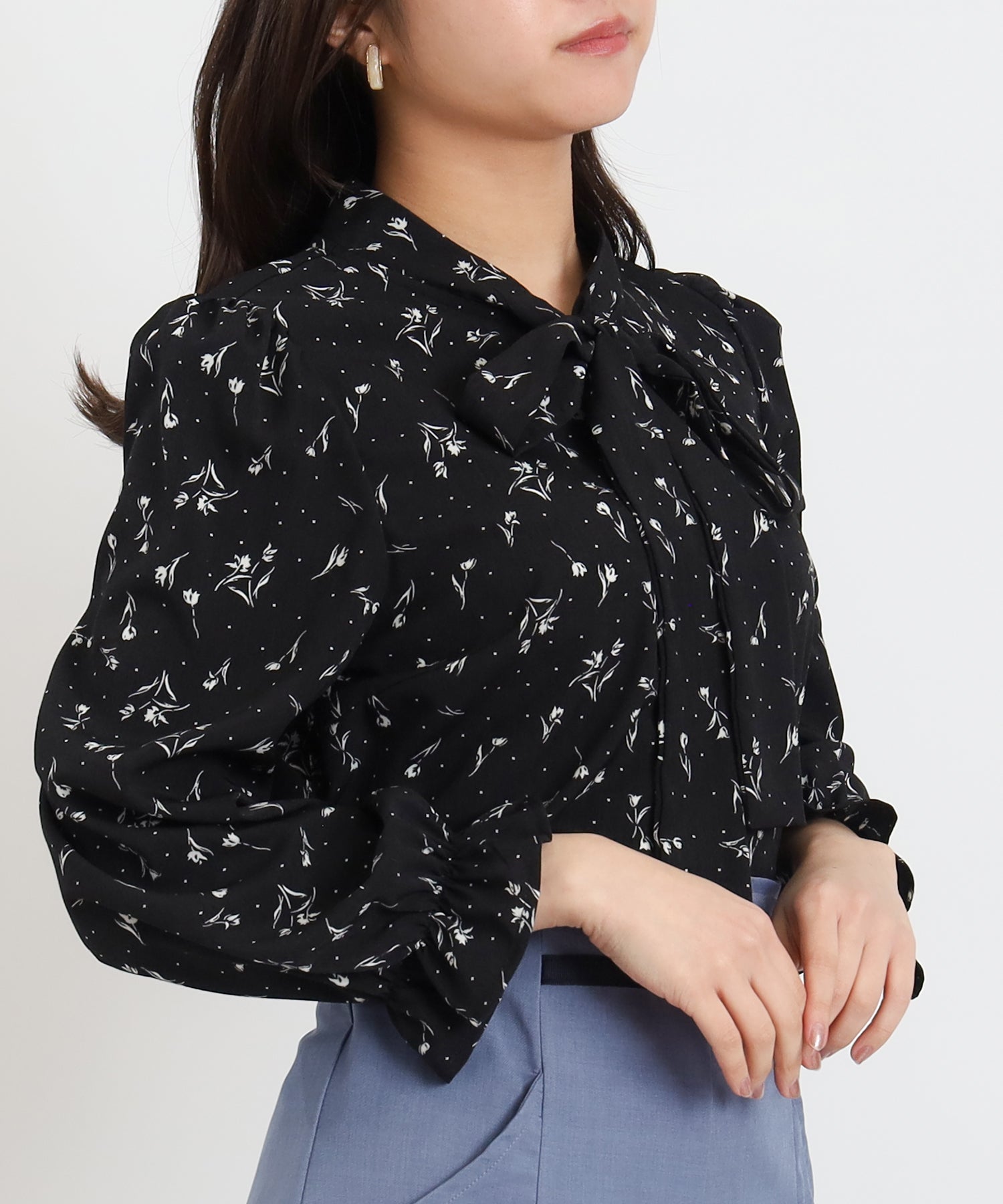 ブラック model:156㎝ 骨格ウェーブ 着用サイズ:S