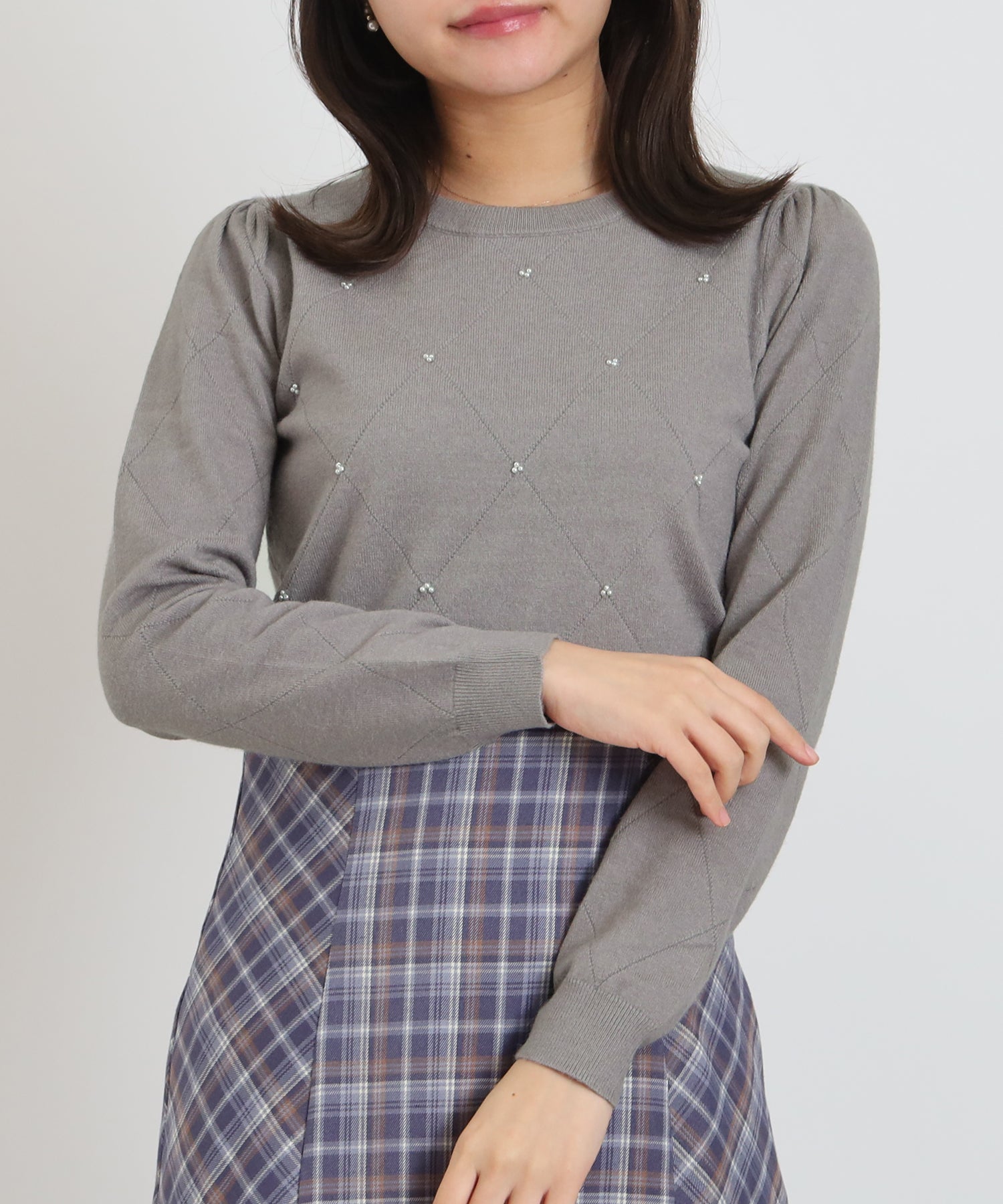 ライトグレー model:156cm 着用サイズ:S