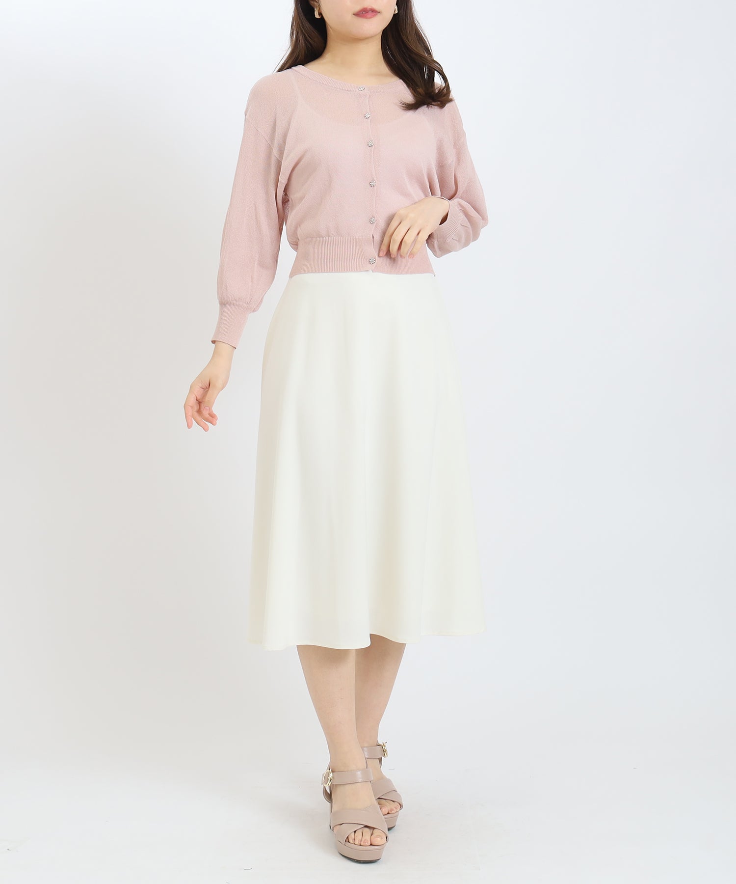 ピンクベージュ model:156 着用サイズ:M