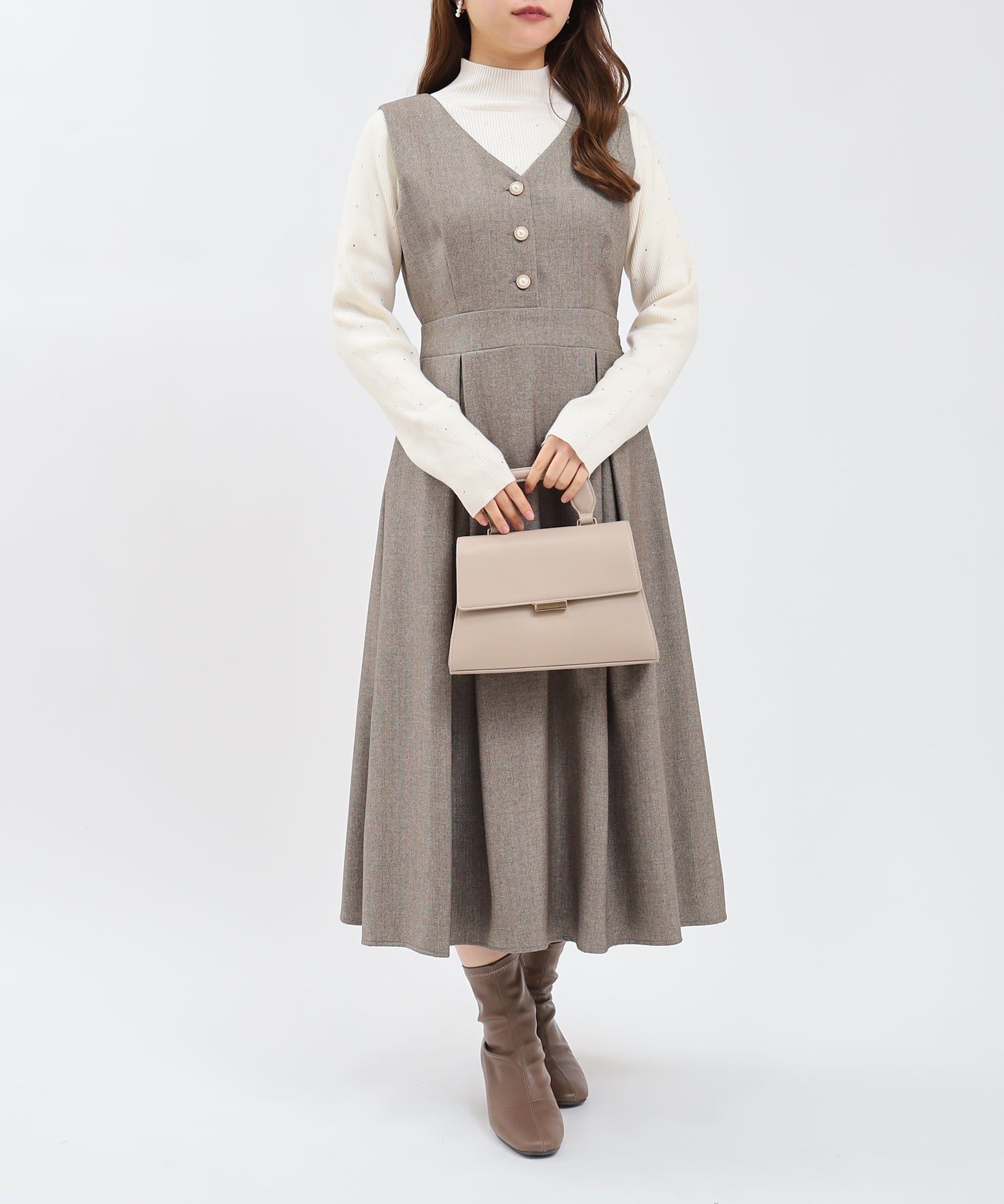 ブラウン model:155 着用サイズ:M
