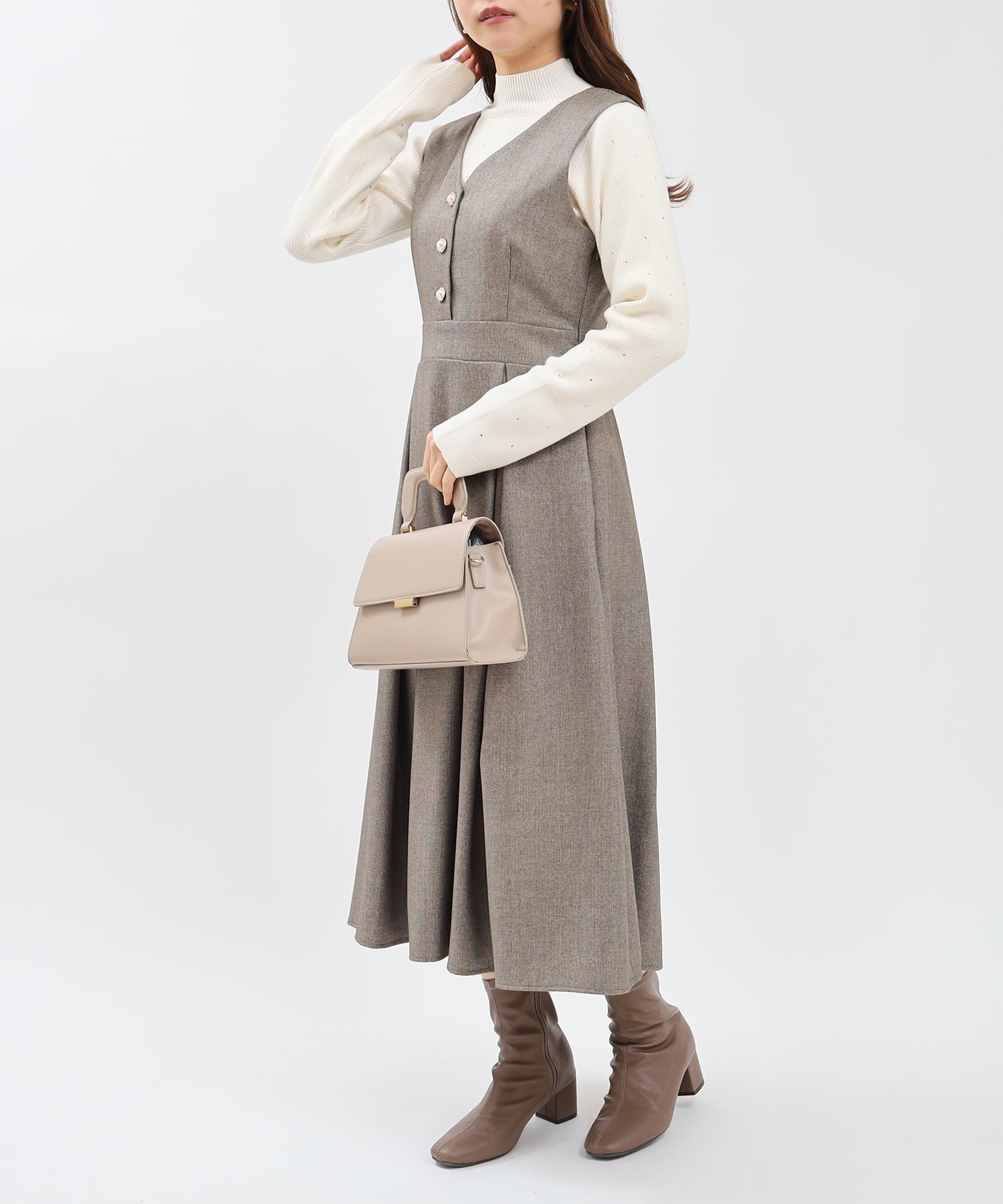 ブラウン model:155 着用サイズ:M