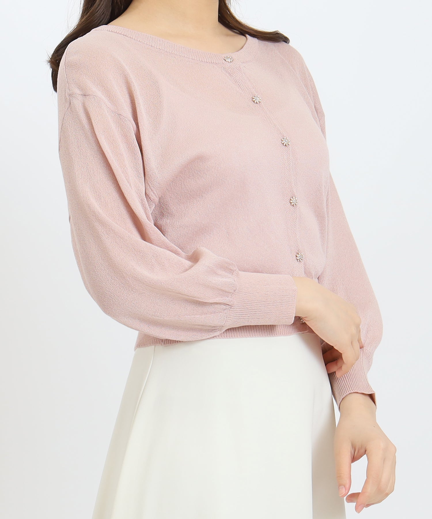 ピンクベージュ model:156 着用サイズ:M