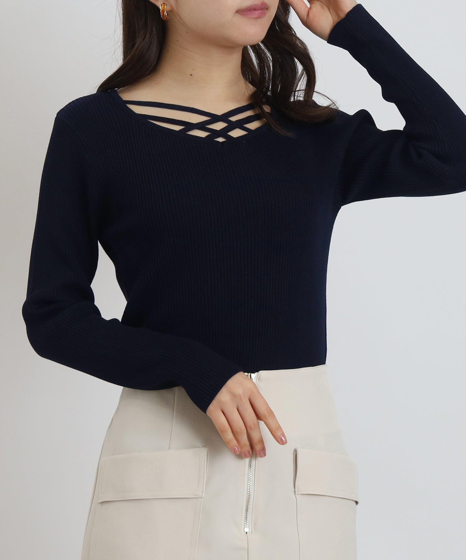 ネイビー model:156㎝ 着用サイズ:M