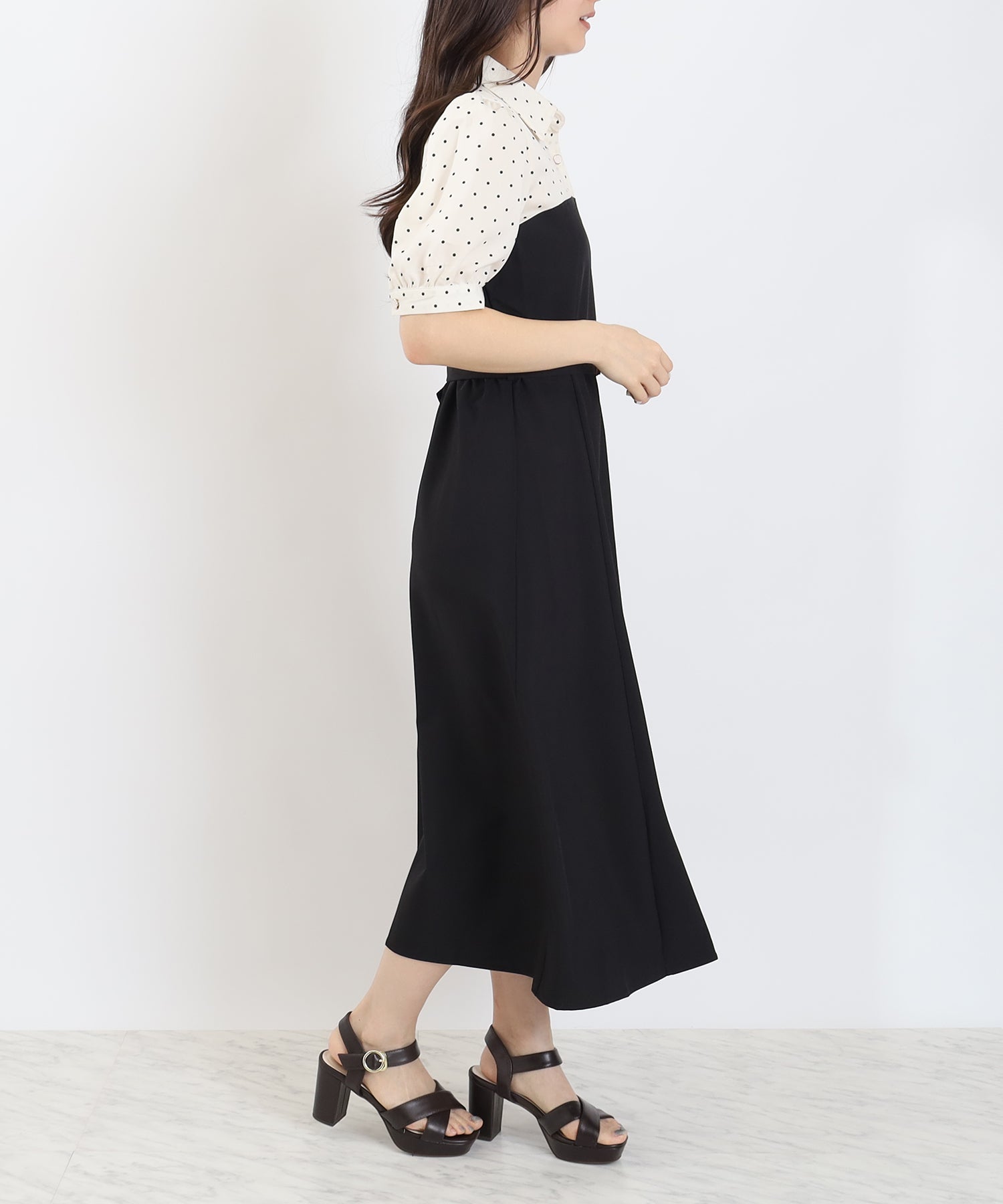 ドット×ブラック model:160 着用サイズ:M