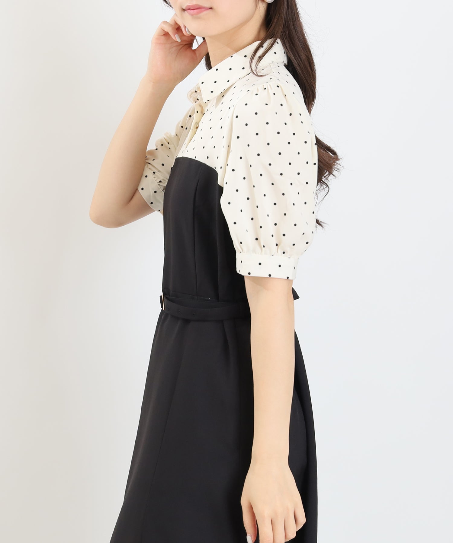 ドット×ブラック model:160 着用サイズ:M