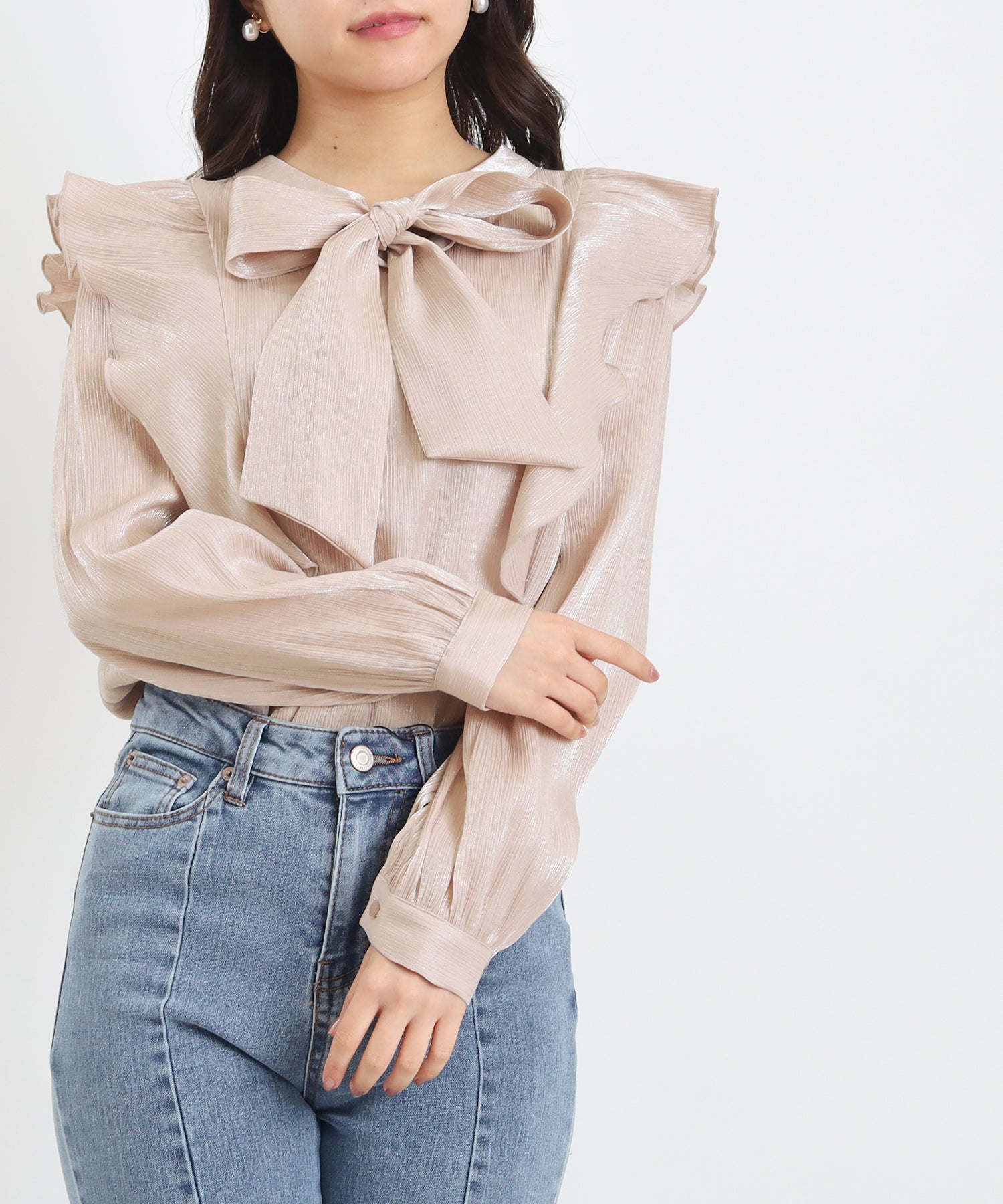 ピンクベージュ model:156 着用サイズ:M