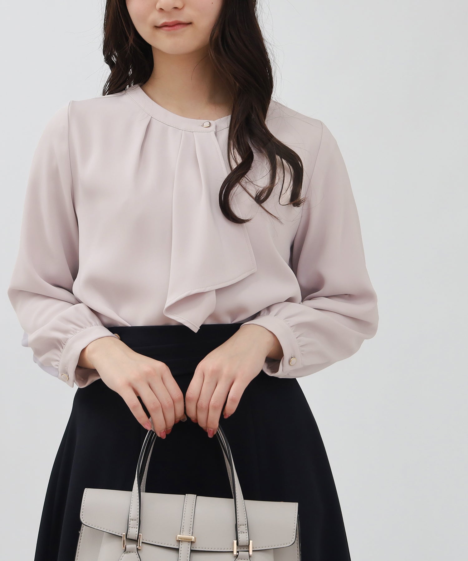 ピンクベージュ model:160 着用サイズ:M