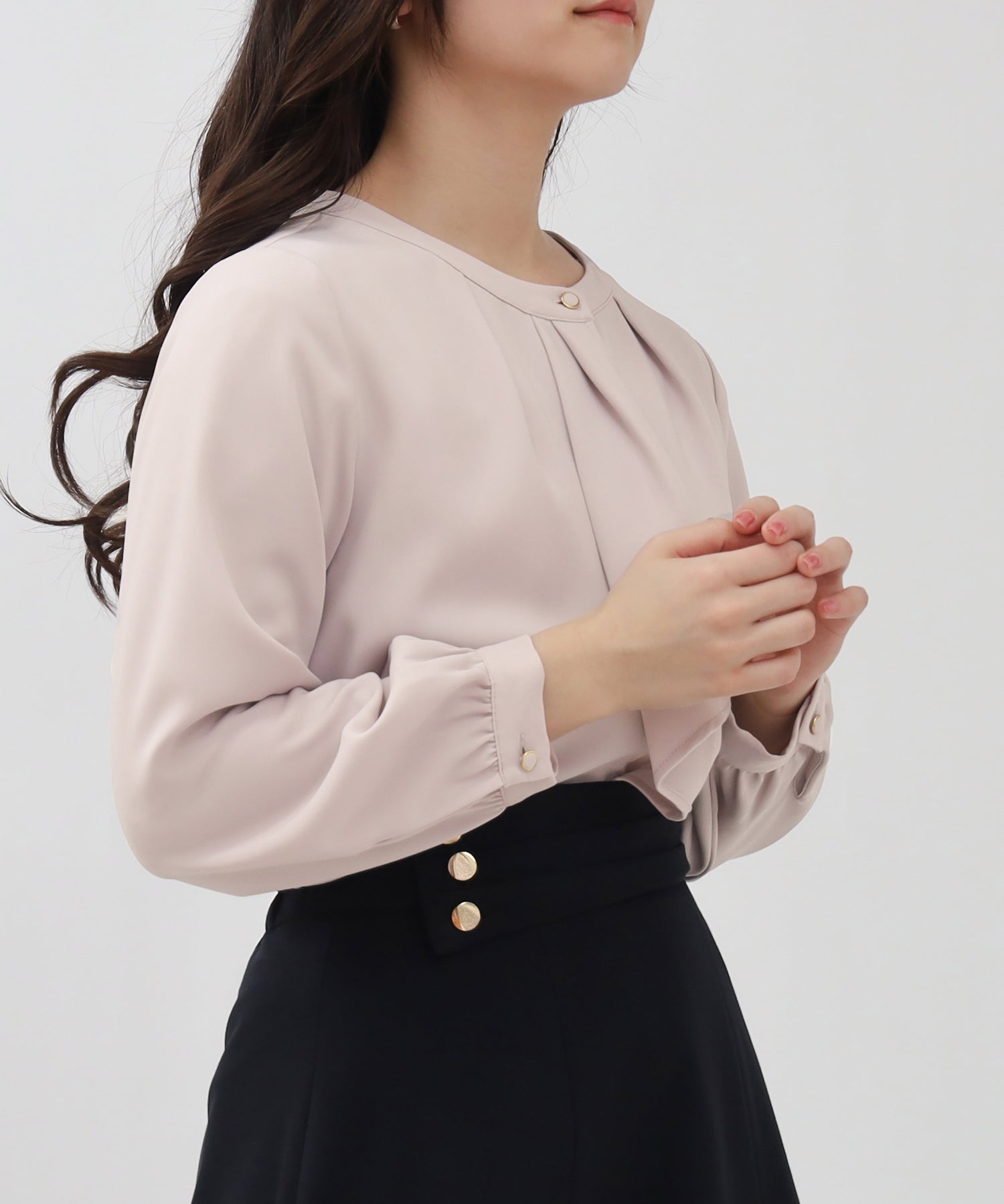 ピンクベージュ model:160 着用サイズ:M