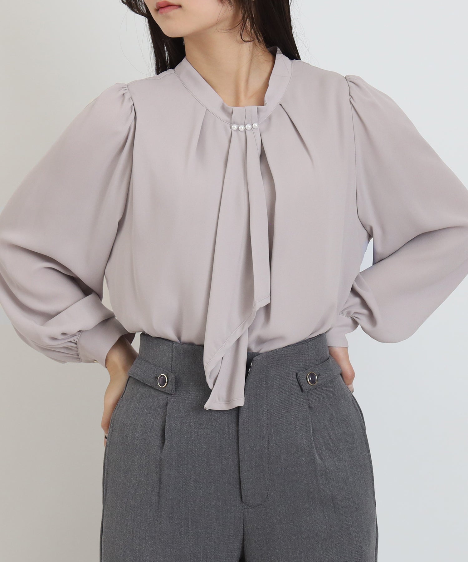 ライトグレー model:160cm 着用サイズ:M