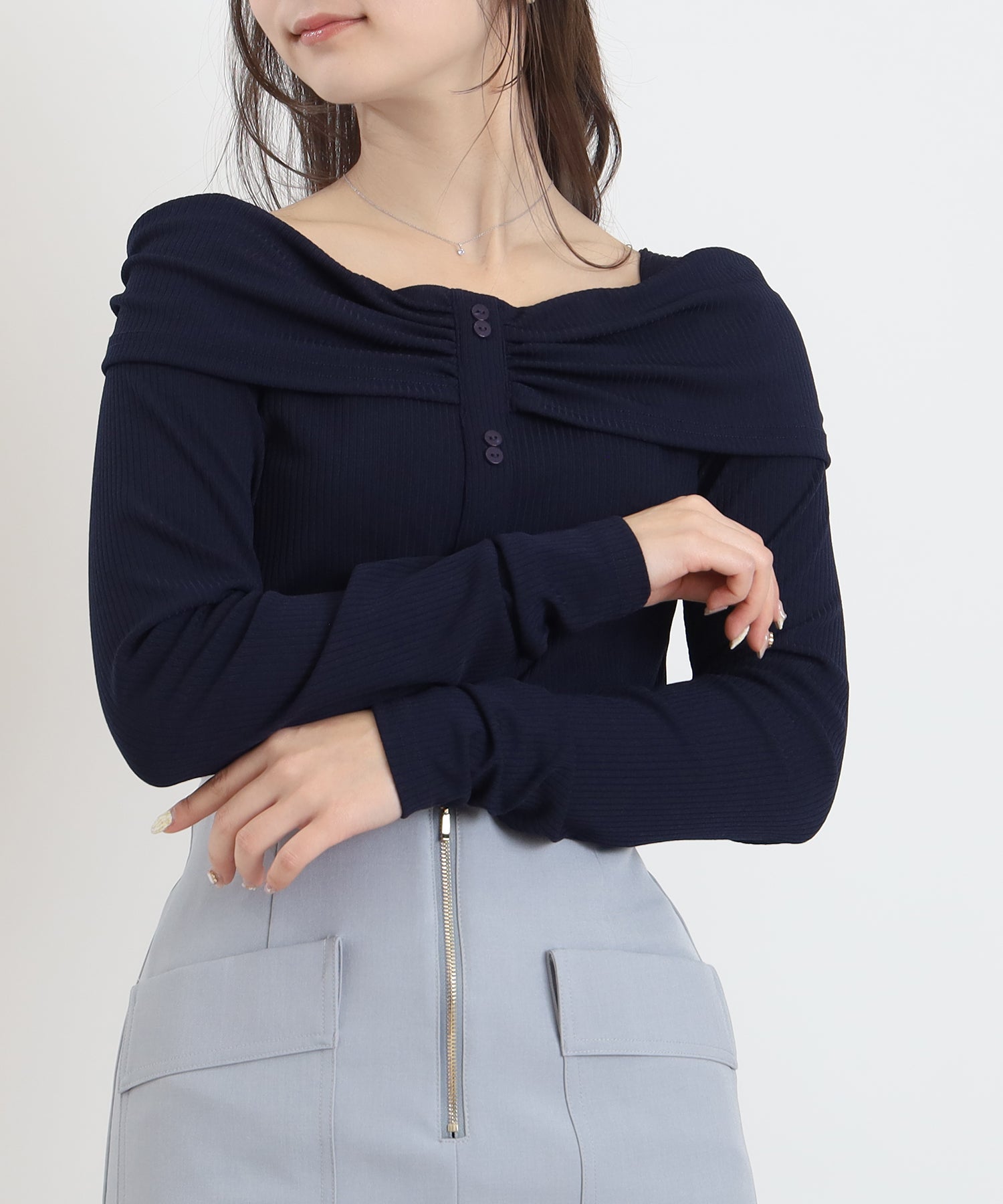 ネイビー model:160 着用サイズ:M