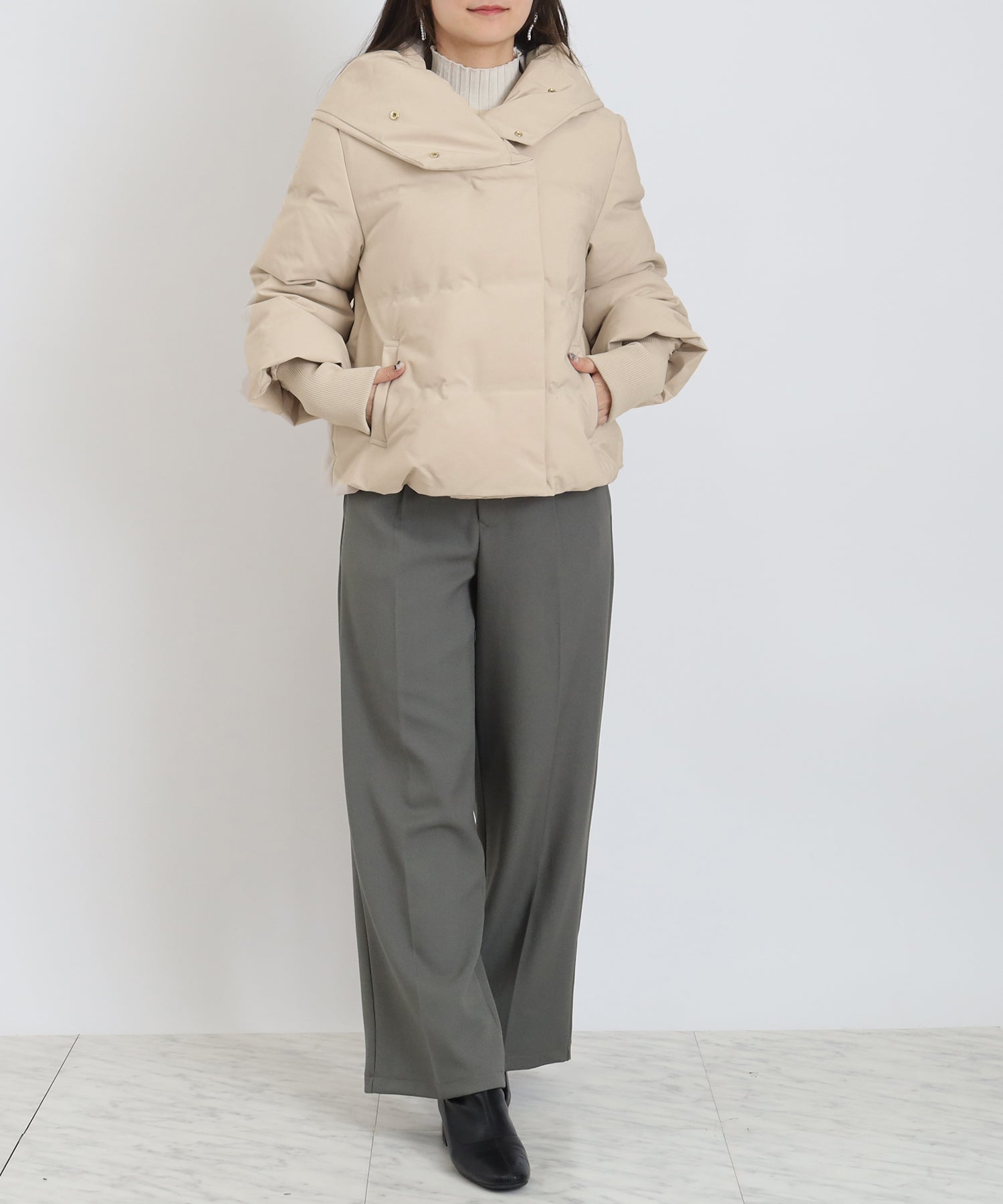 アイボリー model:160cm 着用サイズ:M