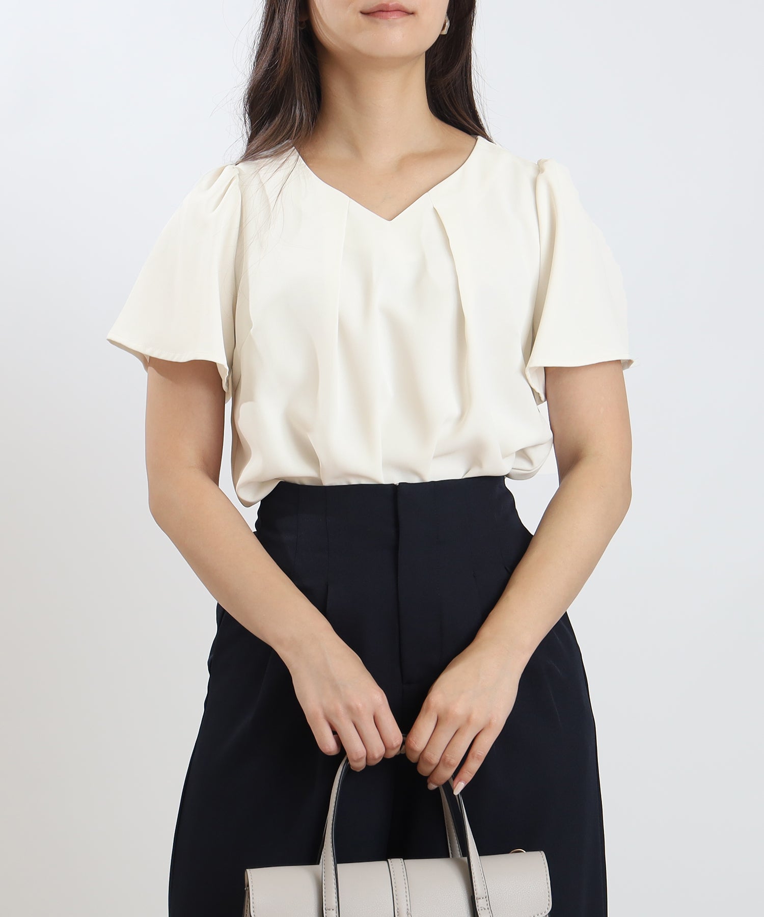 ベージュ model:160cm 着用サイズ:M