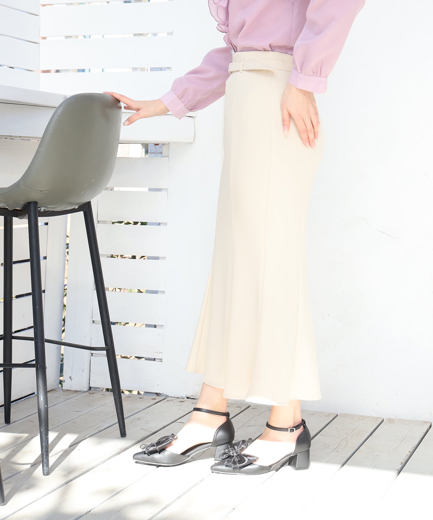 ベージュ model:160 着用サイズ:M