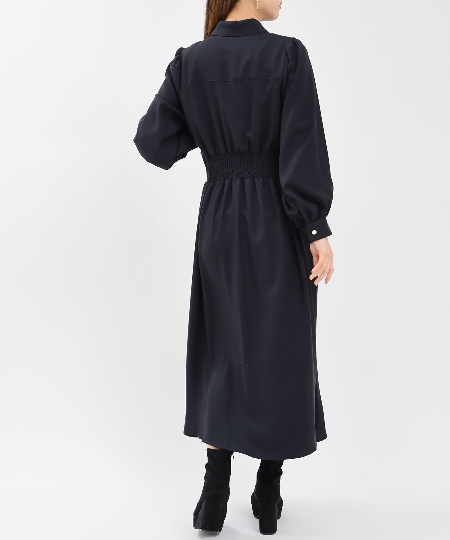 ネイビー model:155cm/骨格ウェーブ 着用サイズ:S