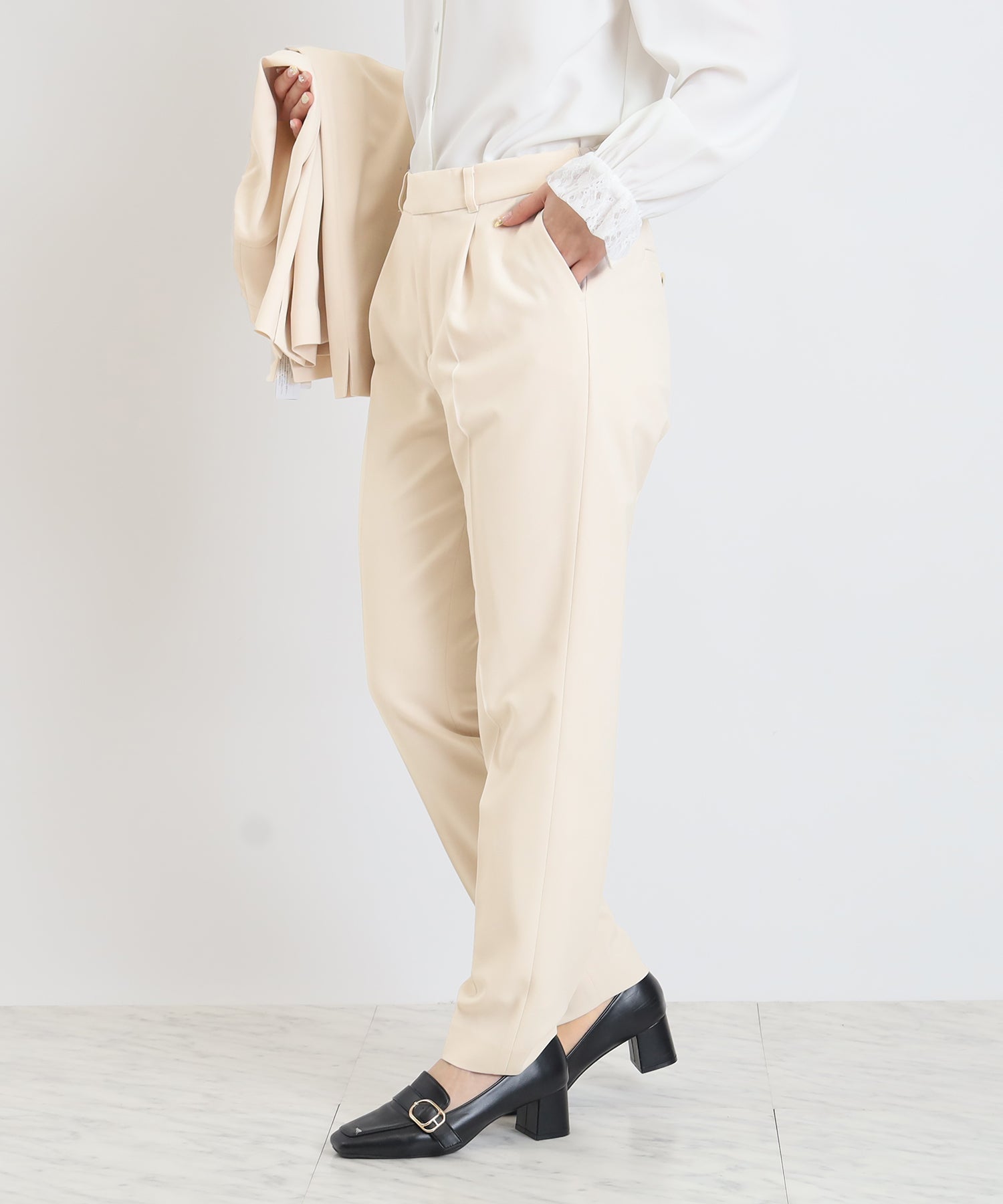 ベージュ model:160cm 着用サイズ:M