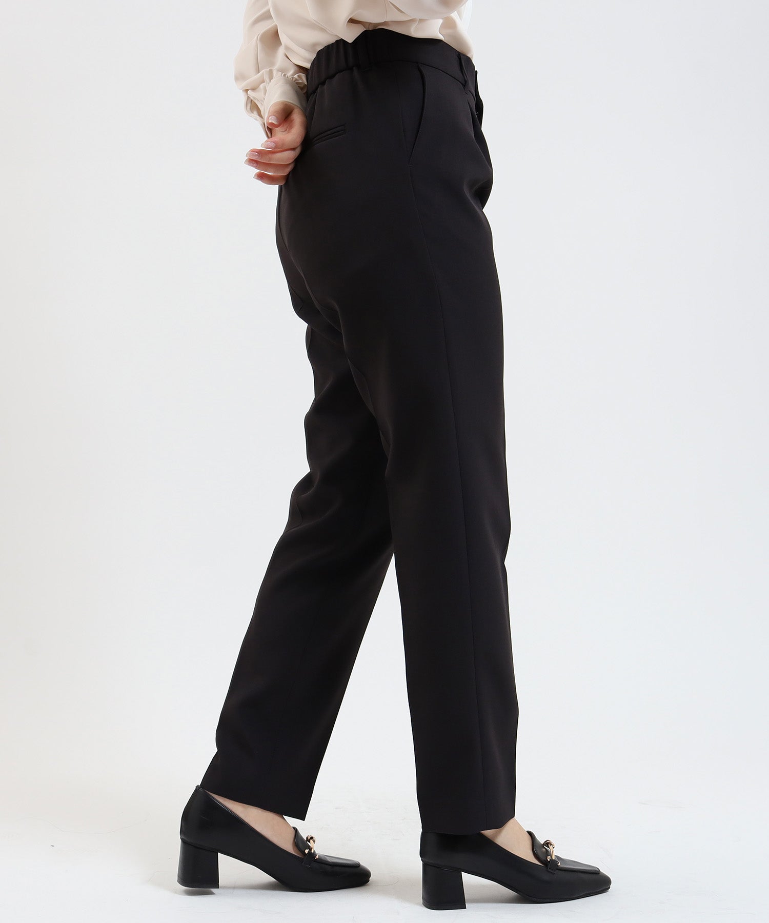 ブラック model:160cm/骨格ウェーブ 着用サイズ:M