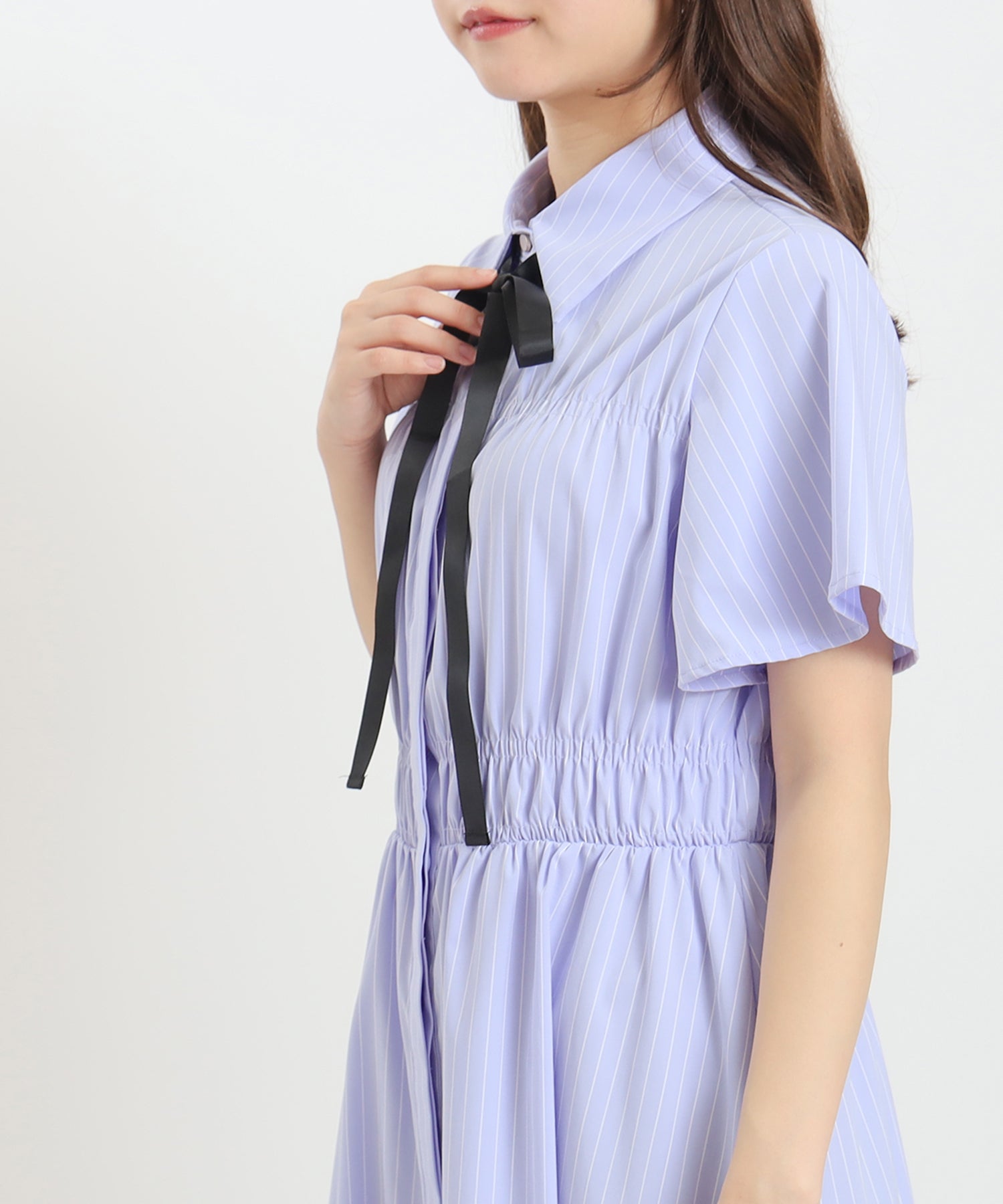 サックス model:156cm 骨格ウェーブ 着用サイズ:M