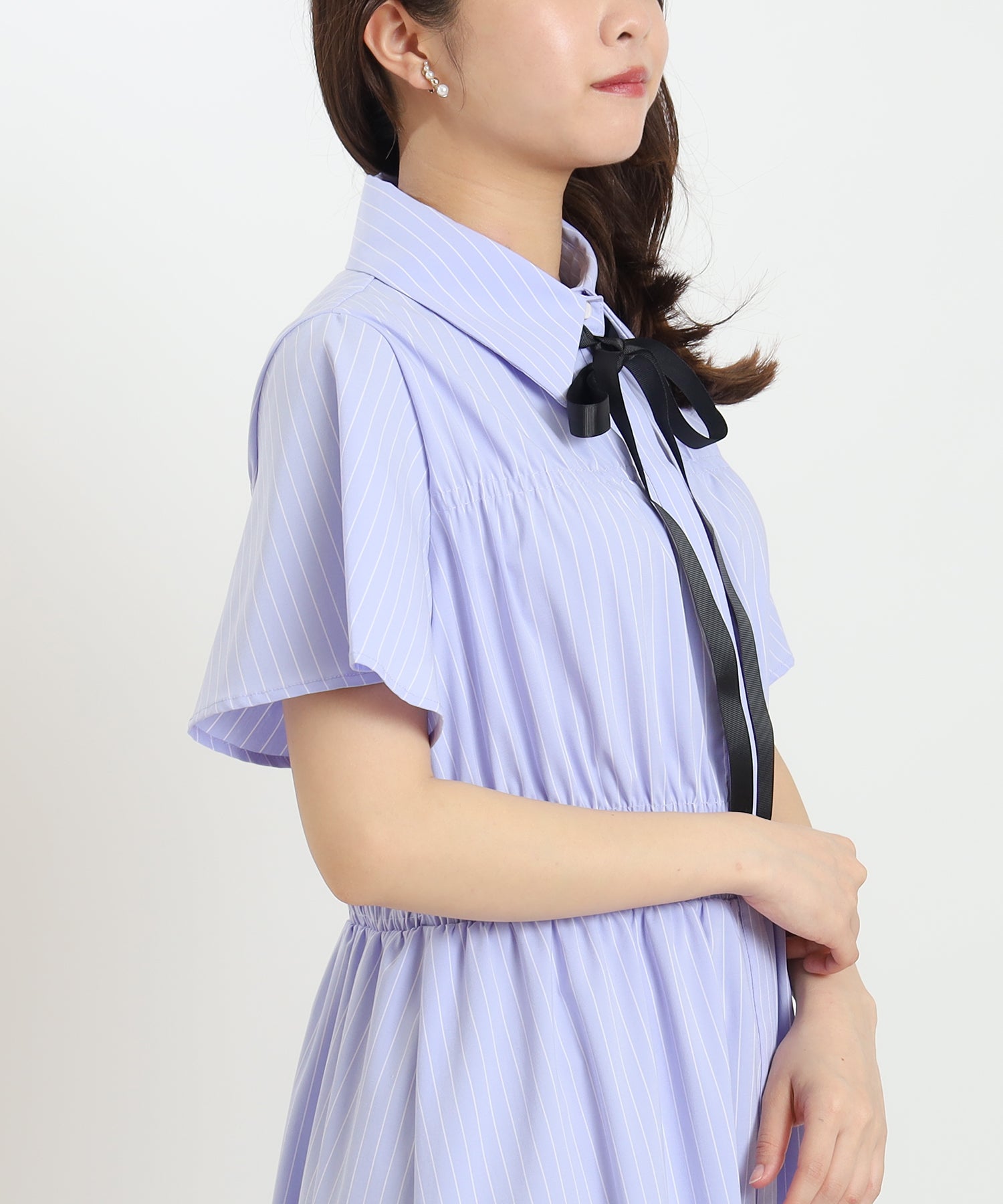サックス model:156cm 骨格ウェーブ 着用サイズ:M