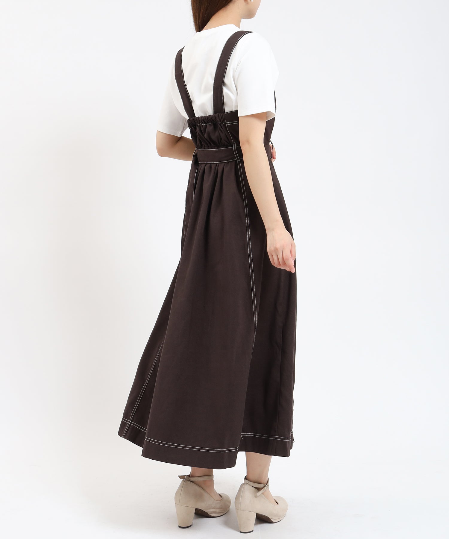 ブラウン model:155cm/骨格ウェーブ 着用サイズ:M
