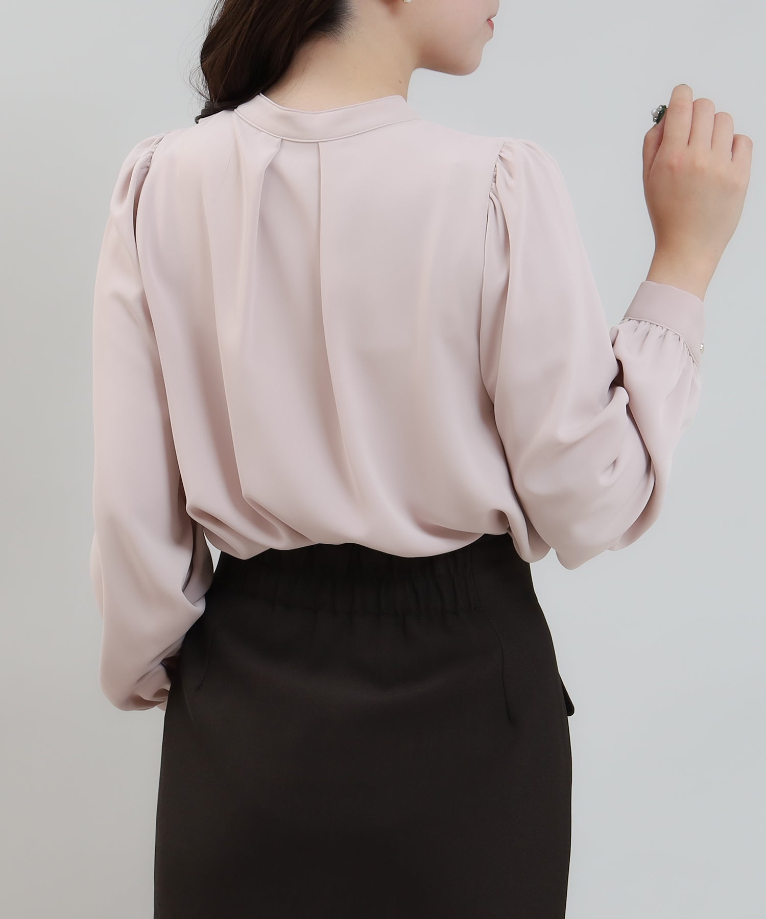 ピンクベージュ model:156cm 着用サイズ:S