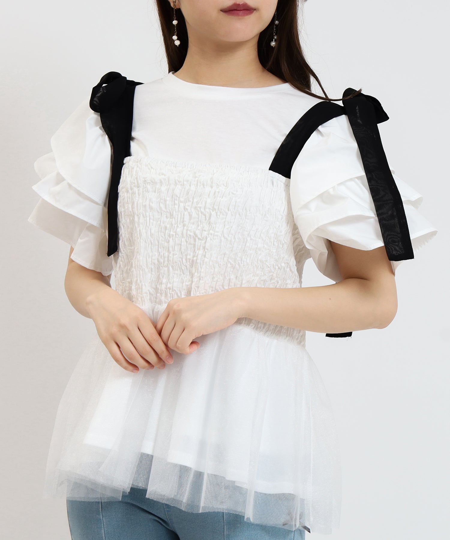 ライトグレー model:156cm 着用サイズ:M