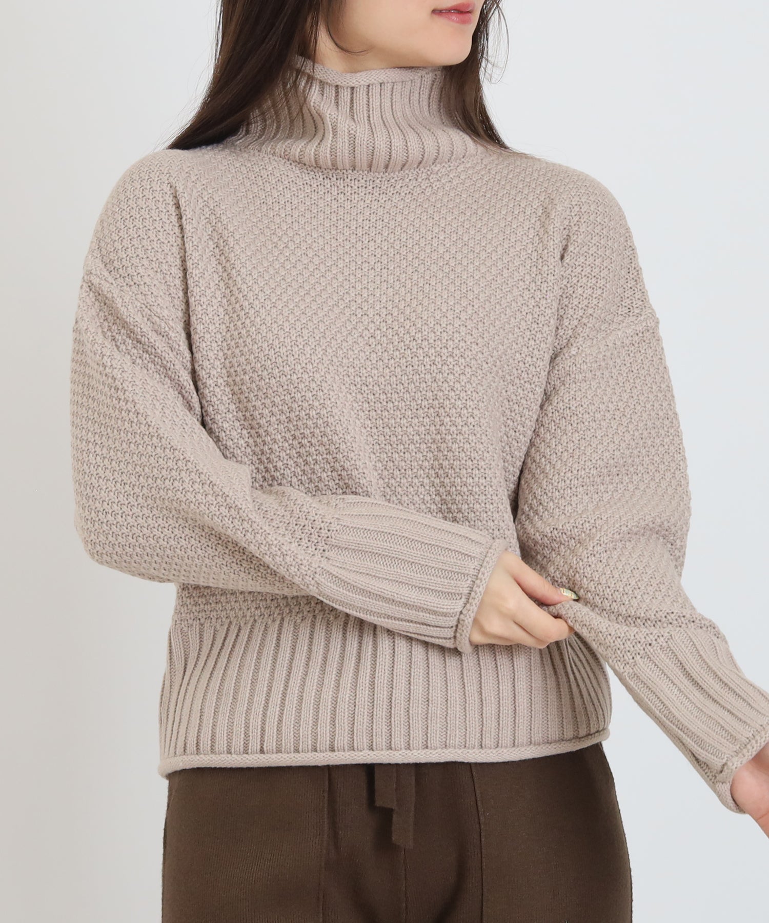 ベージュ model:160cm 着用サイズ:M